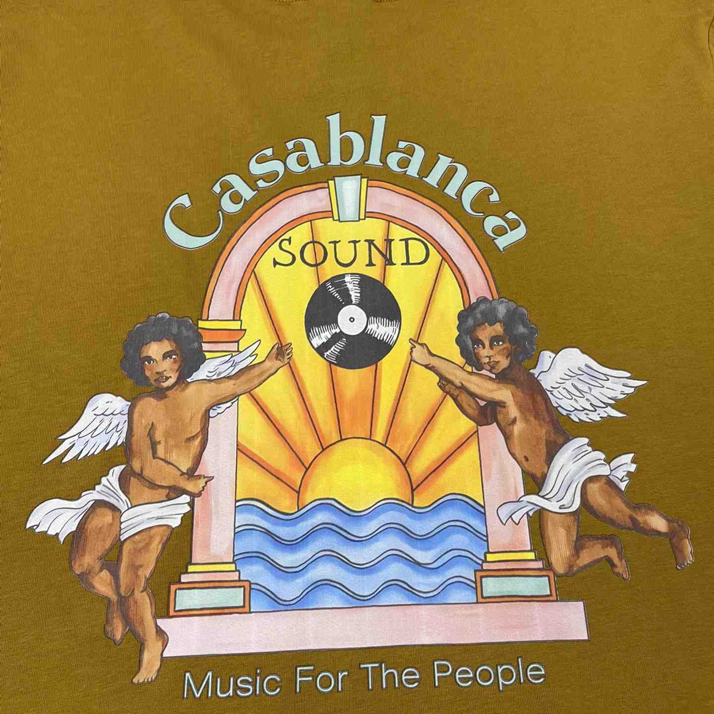 Casablanca Brown 'Studio De Musique' T-Shirt CA5091 - DesignerGu