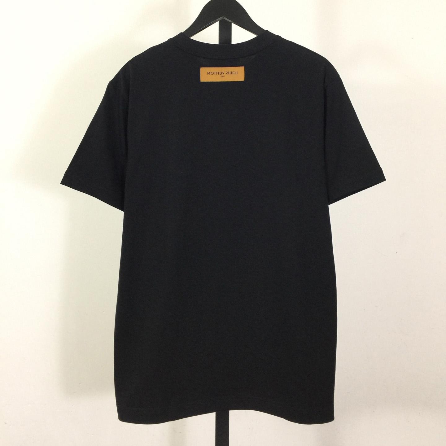 Louis Vuitton Logo Cotton T-Shirt  - DesignerGu