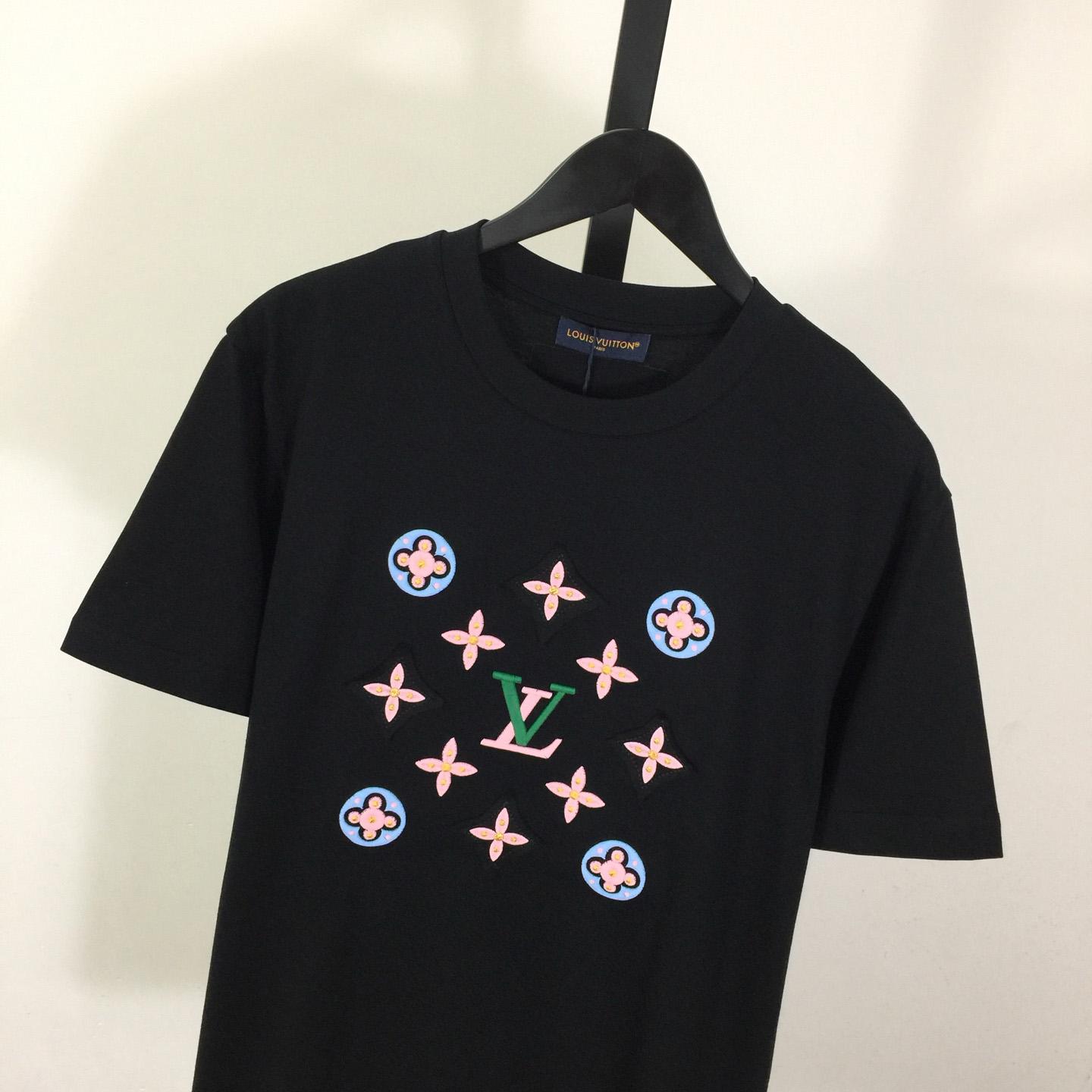 Louis Vuitton Logo Cotton T-Shirt  - DesignerGu