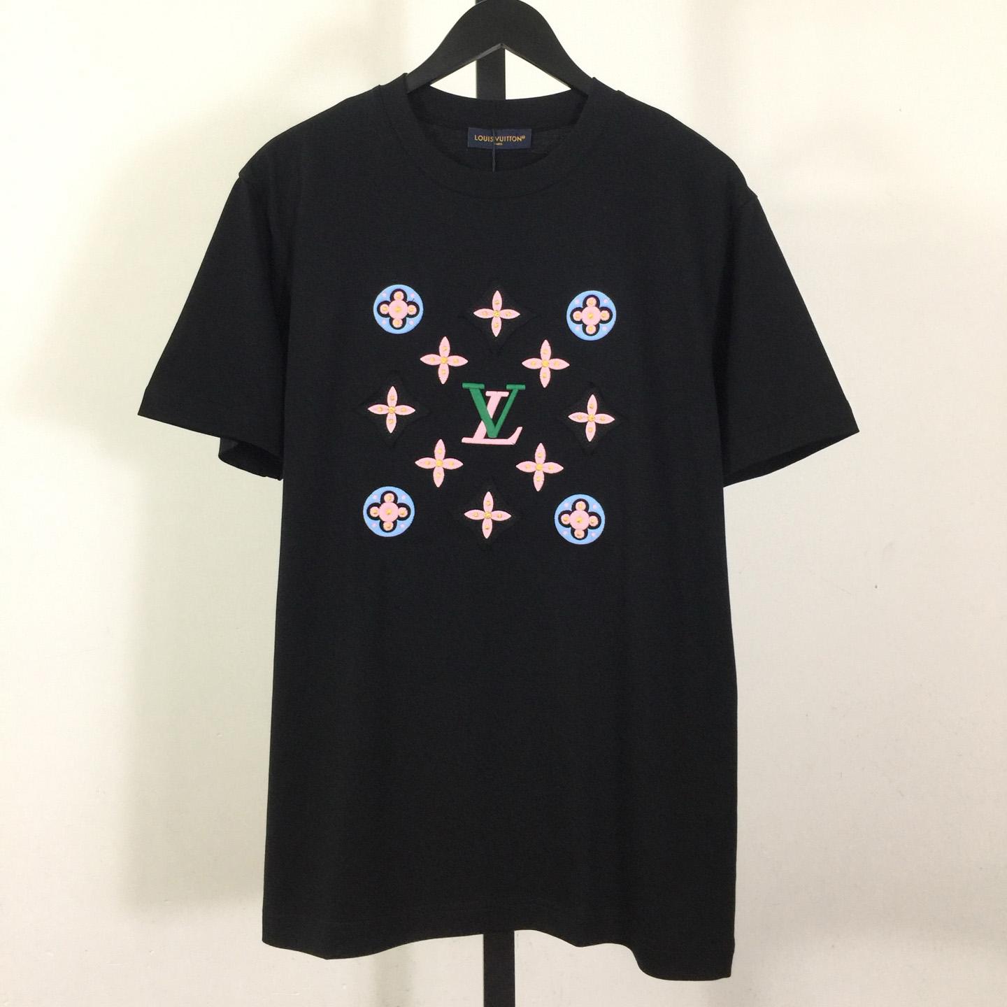 Louis Vuitton Logo Cotton T-Shirt  - DesignerGu