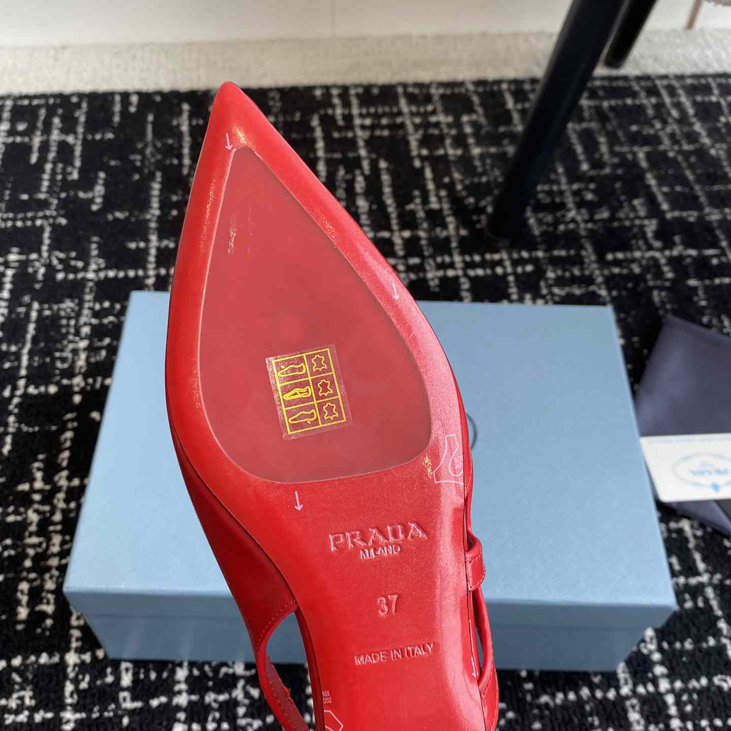 Prada Leather Cutout Ballerina Shoes - DesignerGu