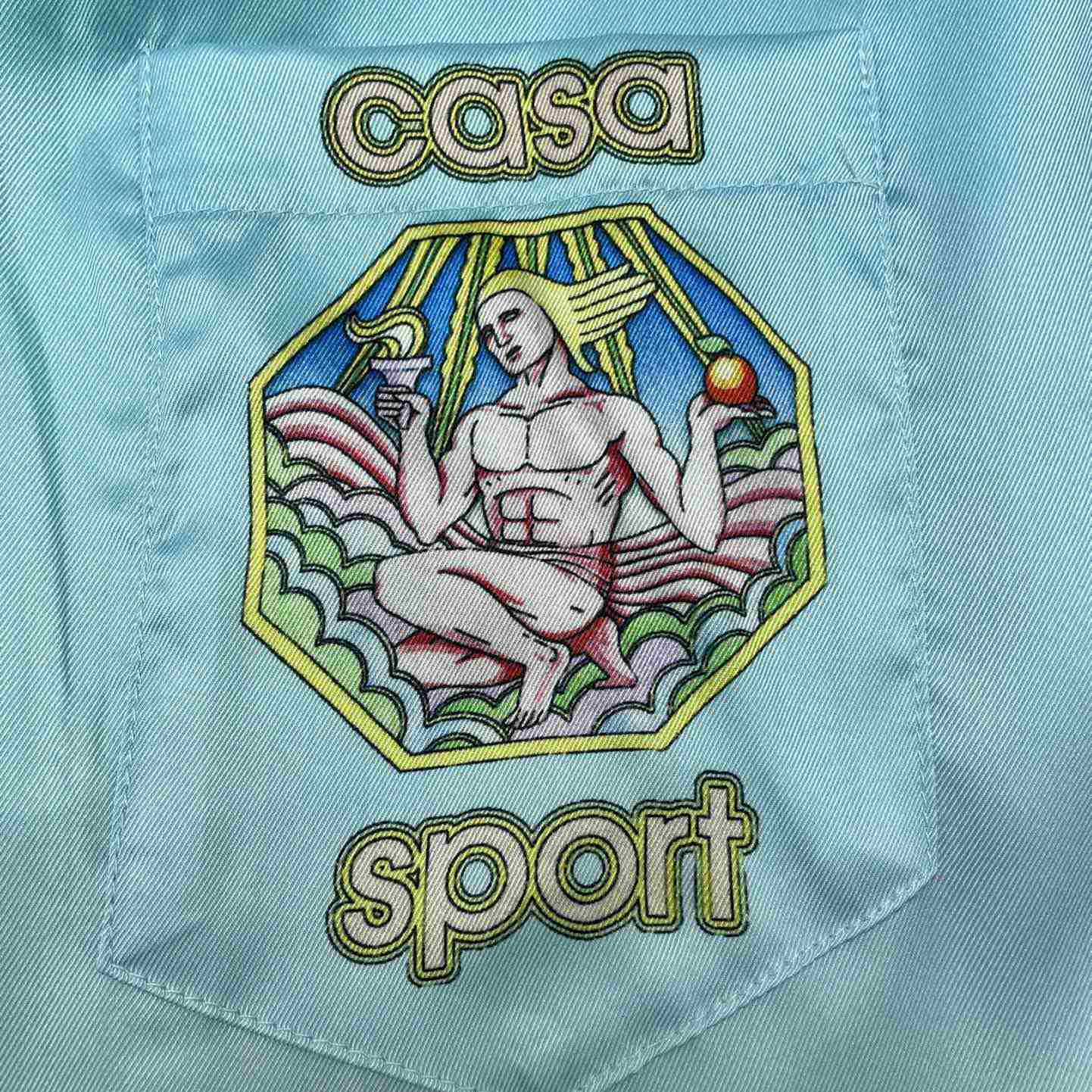 Casablanca Cuban Collar Short-Sleeve Shirt 'Casa Sport' CA3446 - DesignerGu