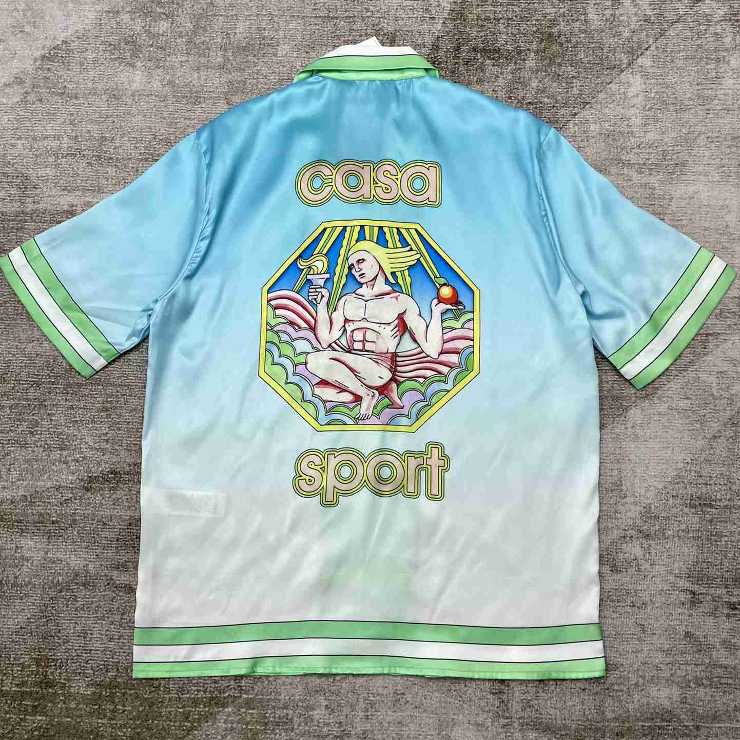 Casablanca Cuban Collar Short-Sleeve Shirt 'Casa Sport' CA3446 - DesignerGu