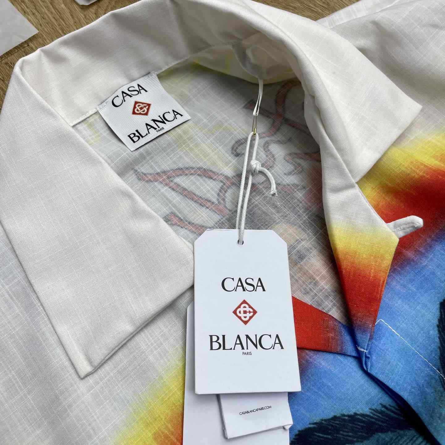 Casablanca Chateau Marmont Linen Shirt 'White' CA3581 - DesignerGu