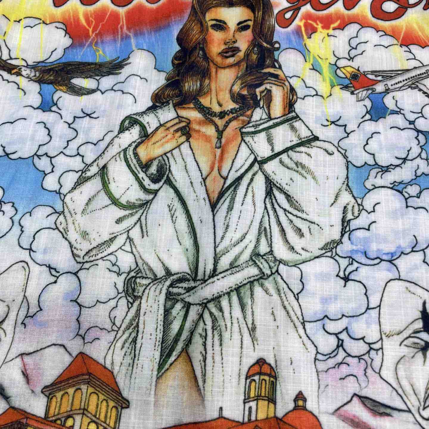 Casablanca Chateau Marmont Linen Shirt 'White' CA3581 - DesignerGu