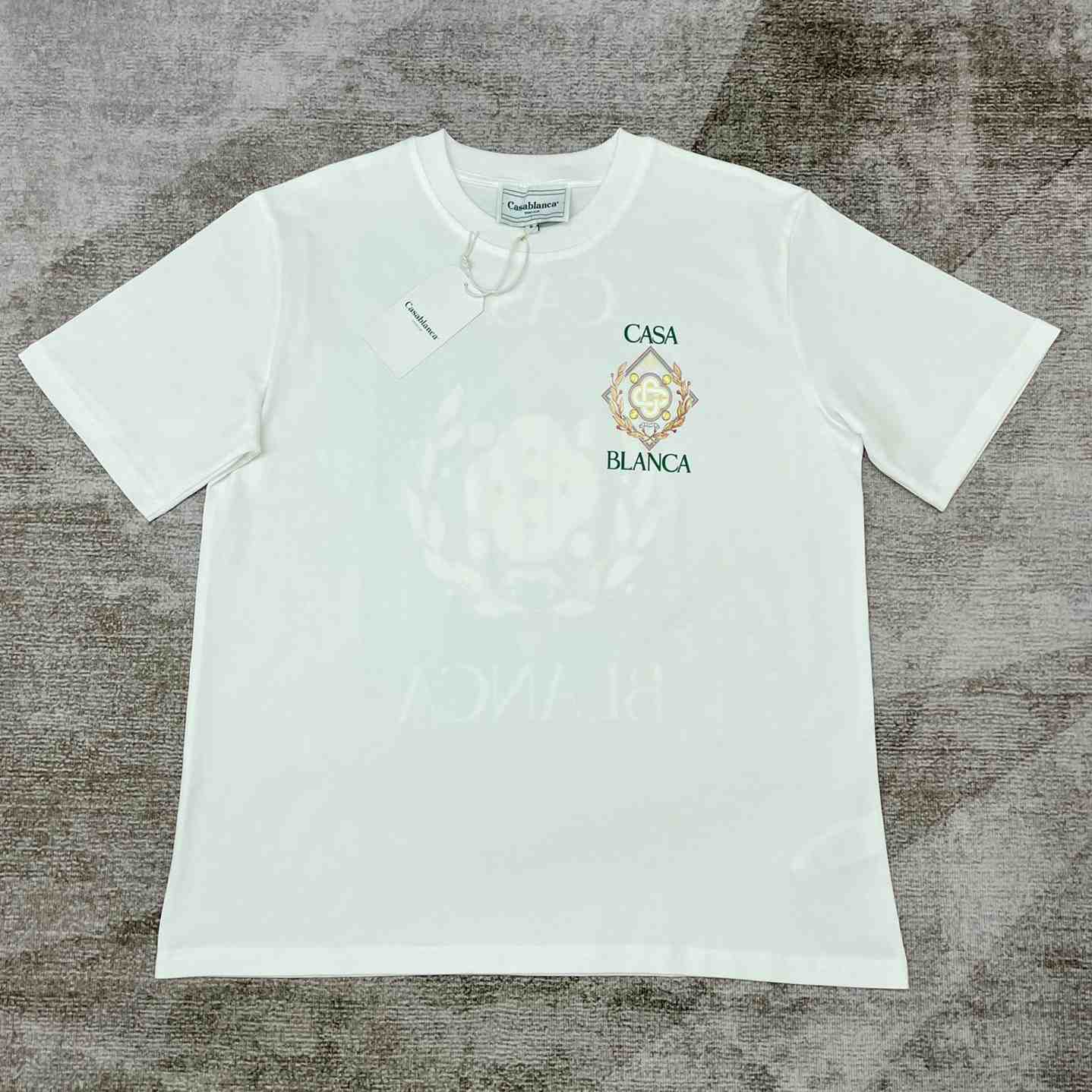 Casablanca White Championship Short Sleeve T‑Shirt CA5076 - DesignerGu