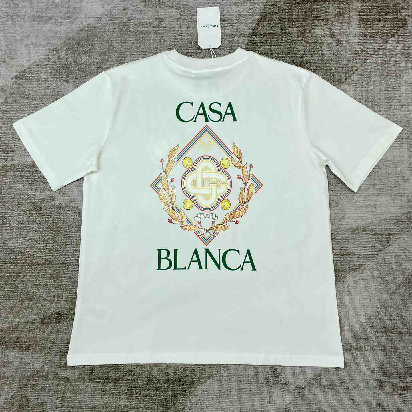 Casablanca White Championship Short Sleeve T‑Shirt CA5076 - DesignerGu