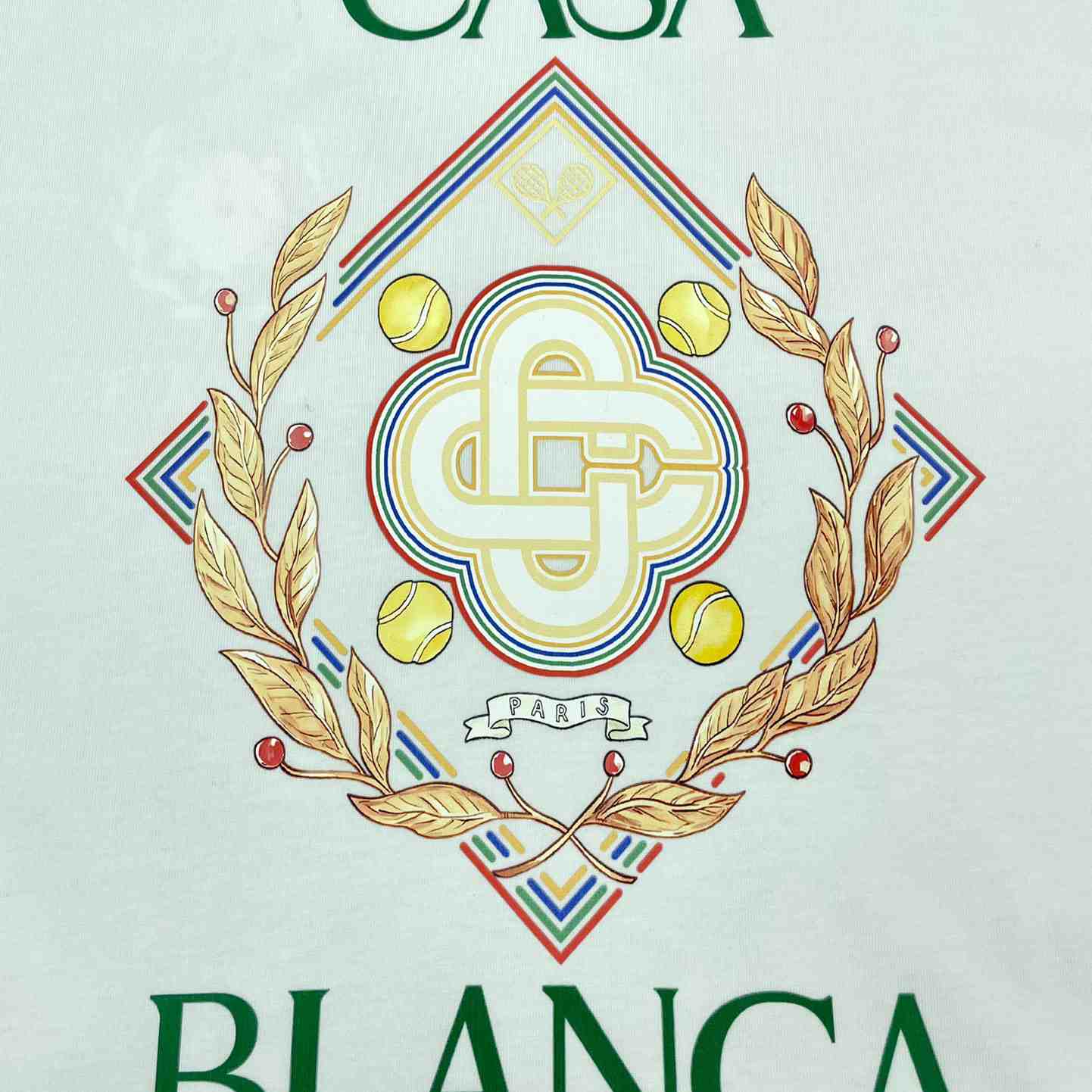 Casablanca White Championship Short Sleeve T‑Shirt CA5076 - DesignerGu