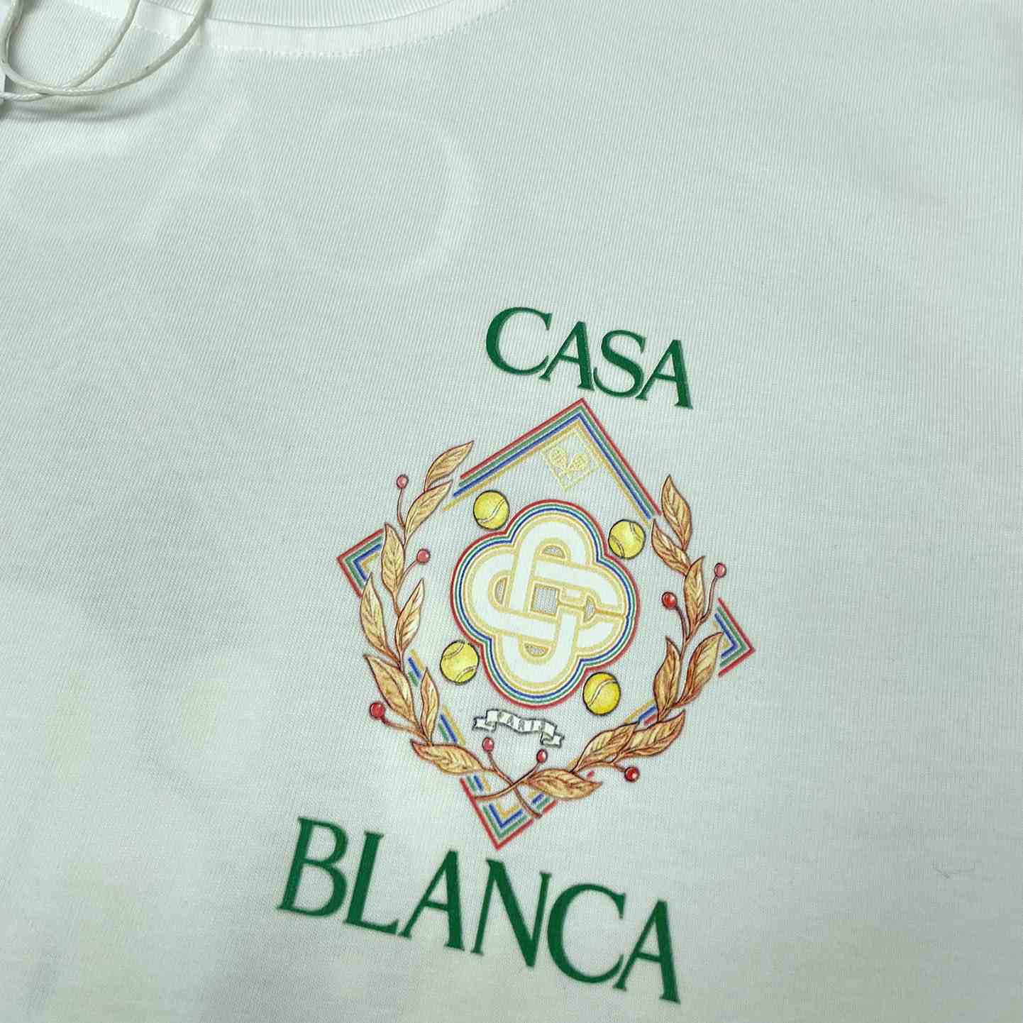 Casablanca White Championship Short Sleeve T‑Shirt CA5076 - DesignerGu
