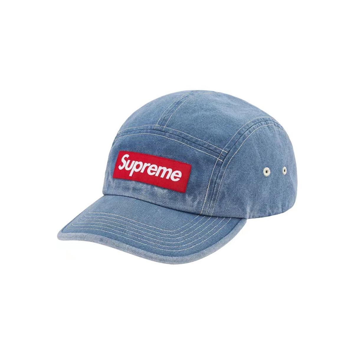Supreme Washed Chino Twill Camp Cap 'Denim' - DesignerGu