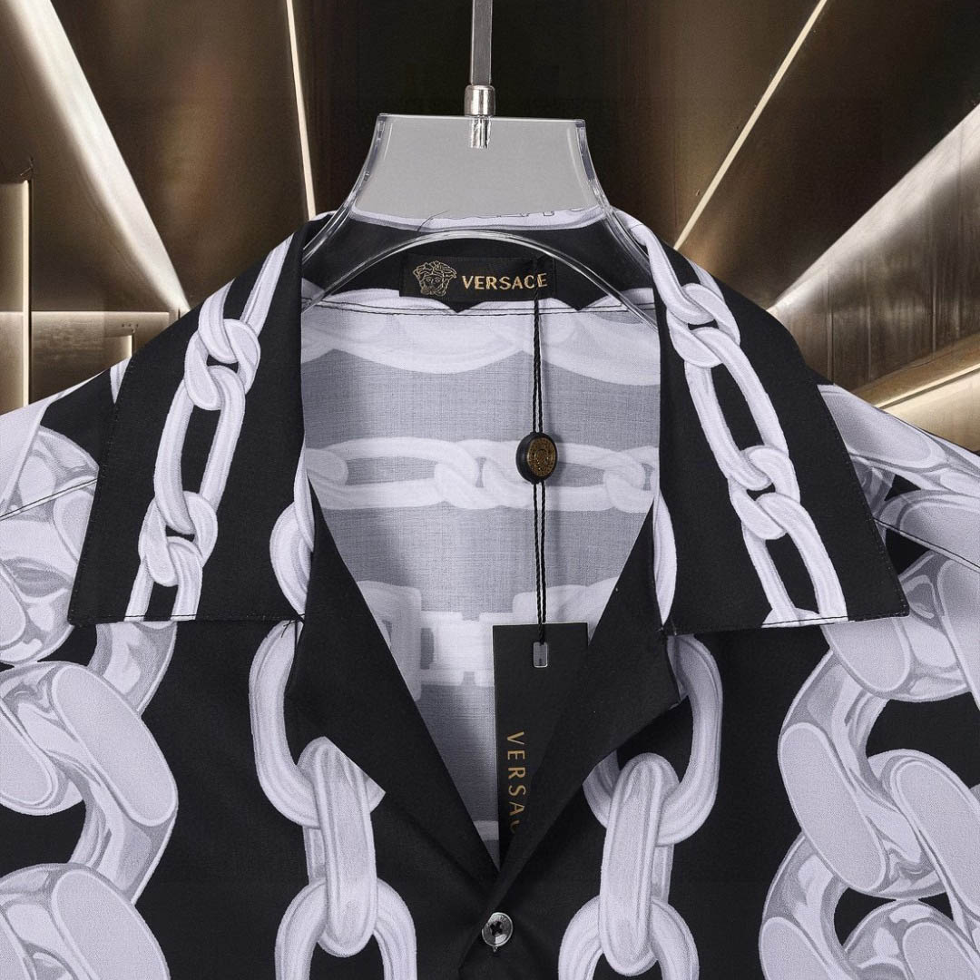 Versace Medusa Camp-Collar Printed Silk-Twill Shirt - DesignerGu