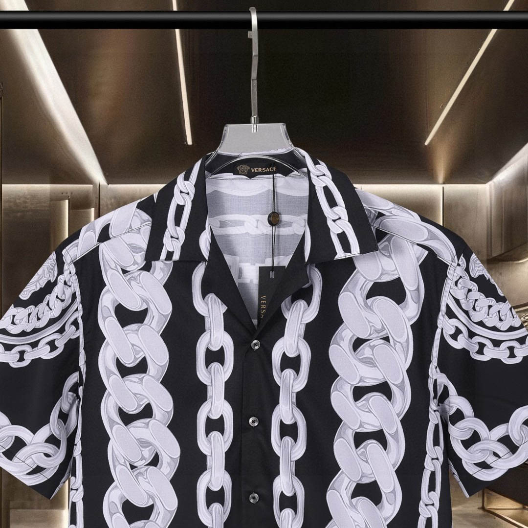 Versace Medusa Camp-Collar Printed Silk-Twill Shirt - DesignerGu