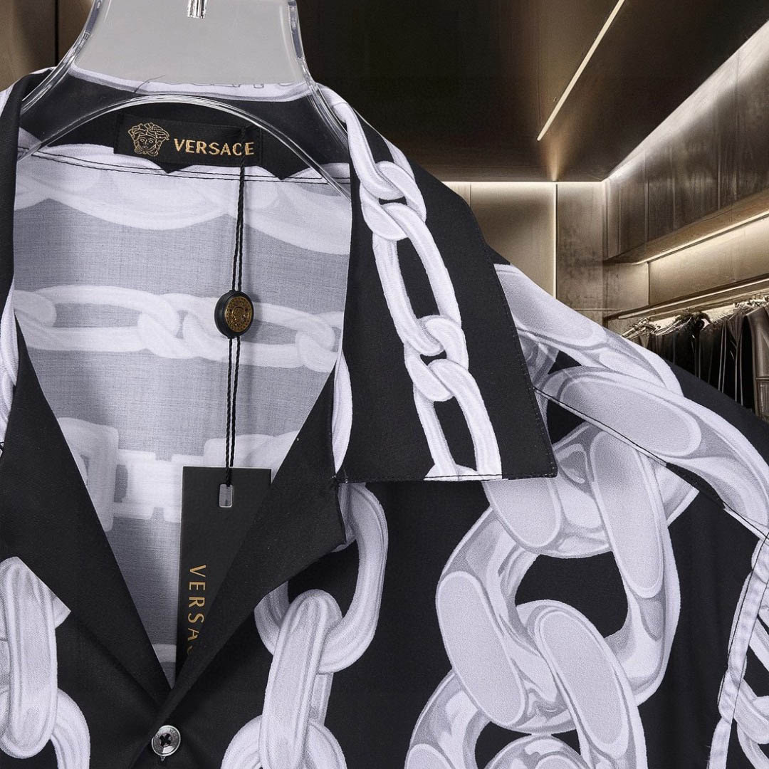 Versace Medusa Camp-Collar Printed Silk-Twill Shirt - DesignerGu