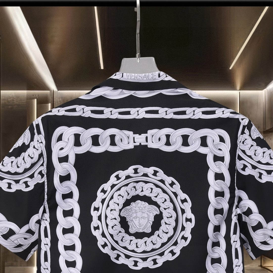 Versace Medusa Camp-Collar Printed Silk-Twill Shirt - DesignerGu