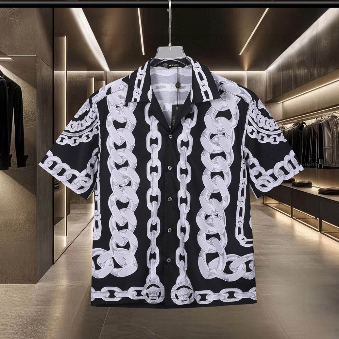Versace Medusa Camp-Collar Printed Silk-Twill Shirt - DesignerGu
