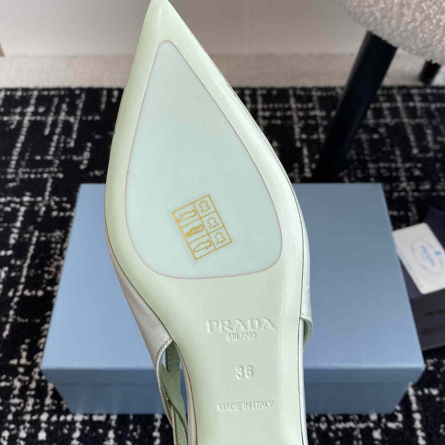 Prada Satin Crystal Embellishments Ballet Flats - DesignerGu