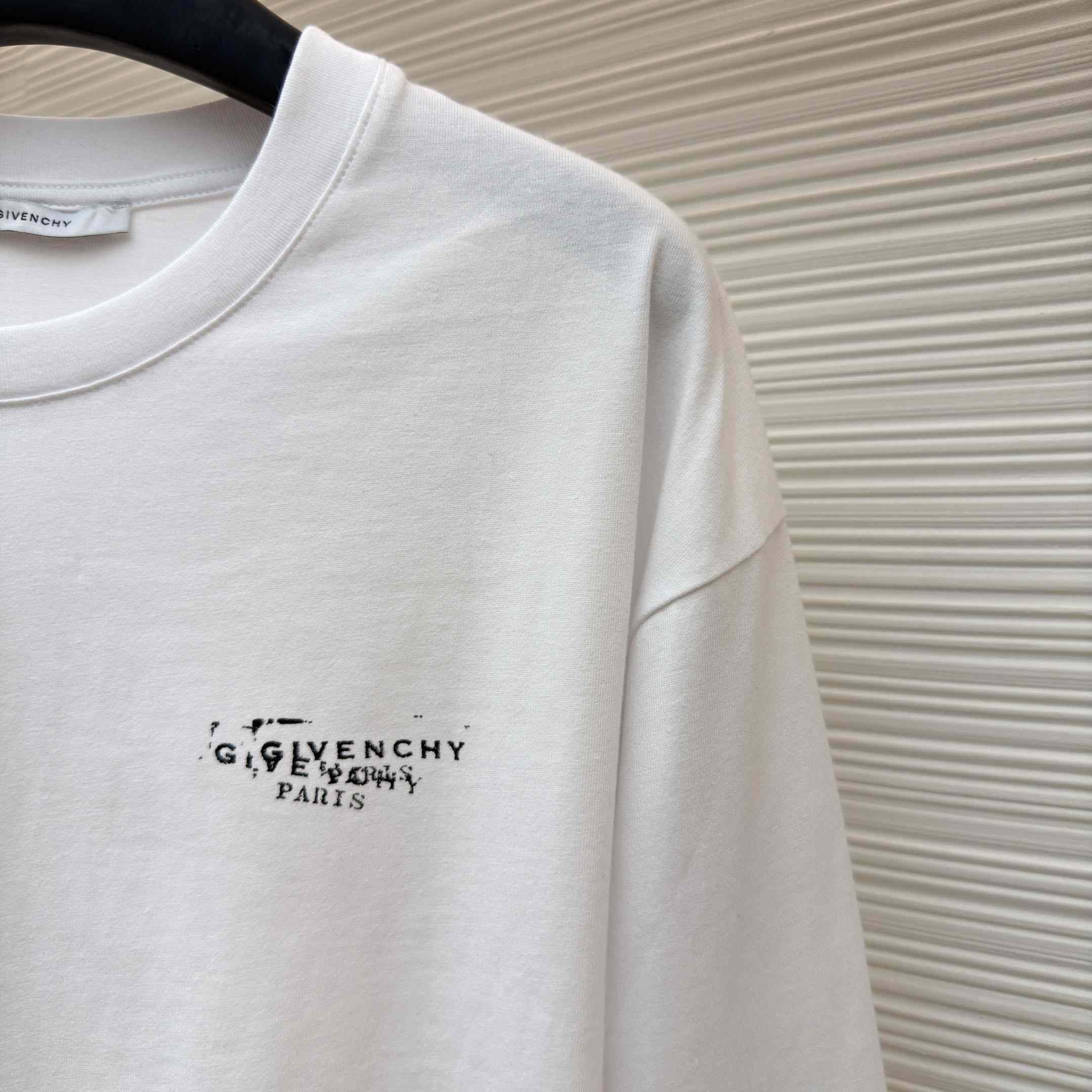 Givenchy T-Shirt In Cotton with Stamp Print - DesignerGu