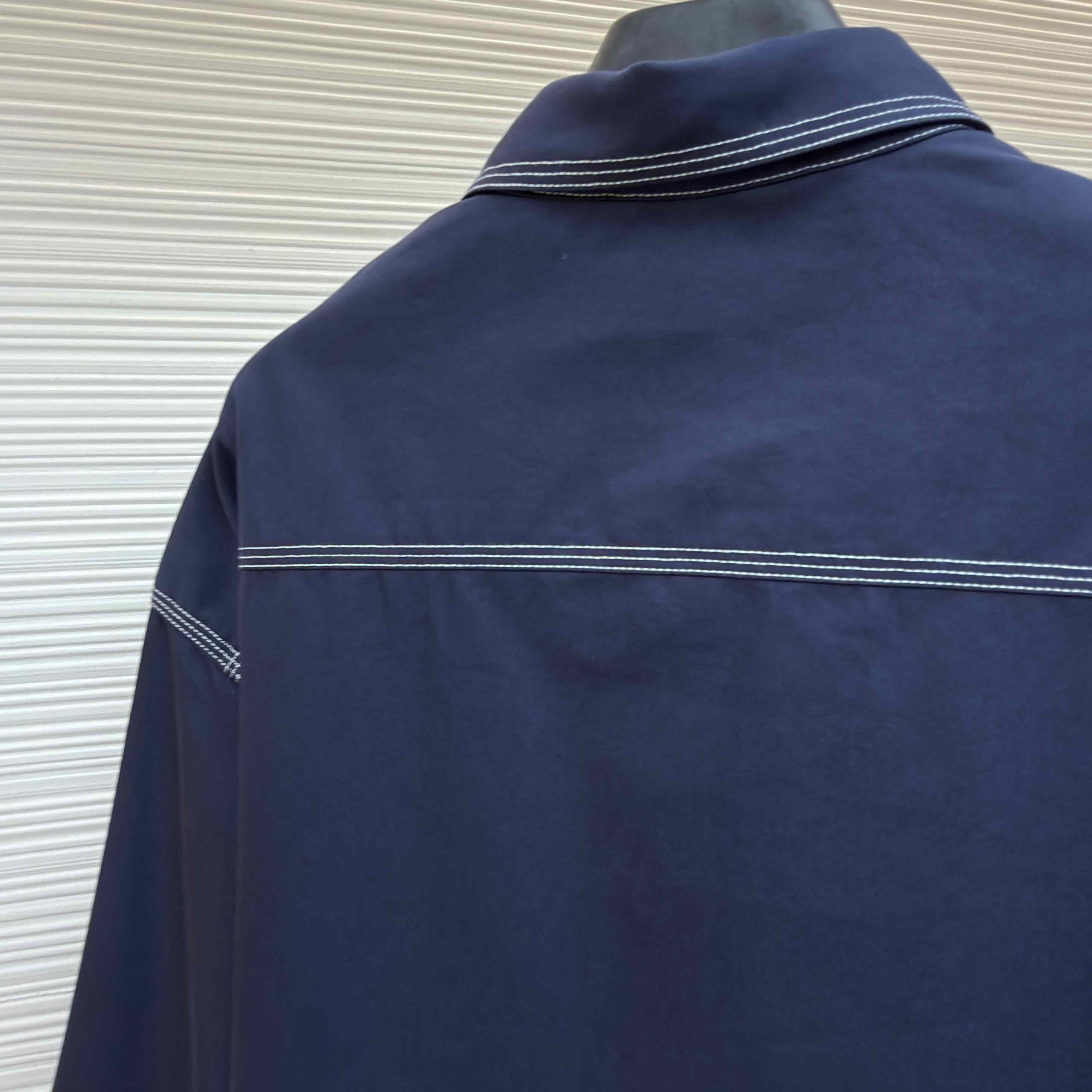 Fendi Dark Blue Cotton Shirt - DesignerGu