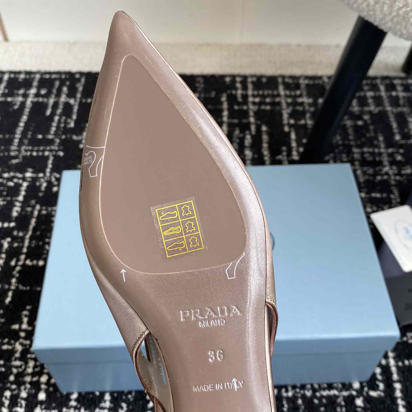Prada Satin Crystal Embellishments Ballet Flats - DesignerGu