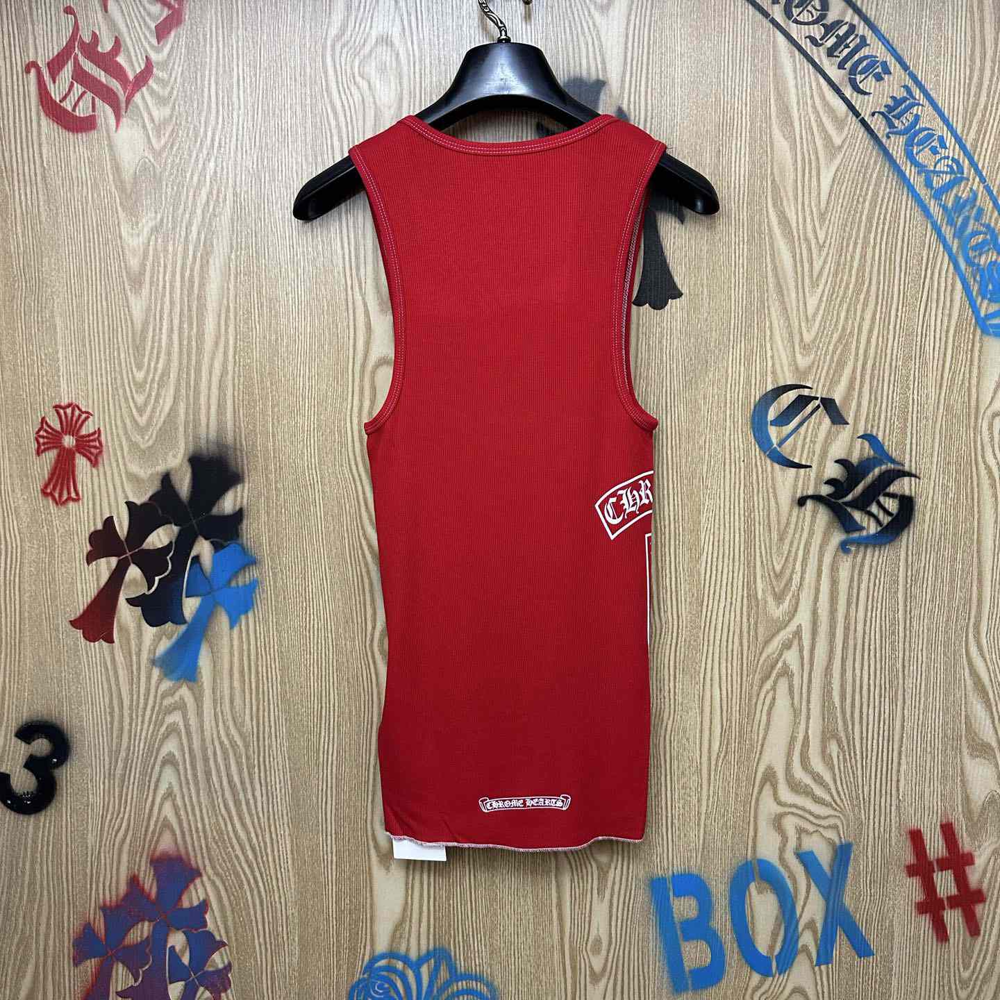 Chrome Hearts  Ribbed Tank Top Red - DesignerGu