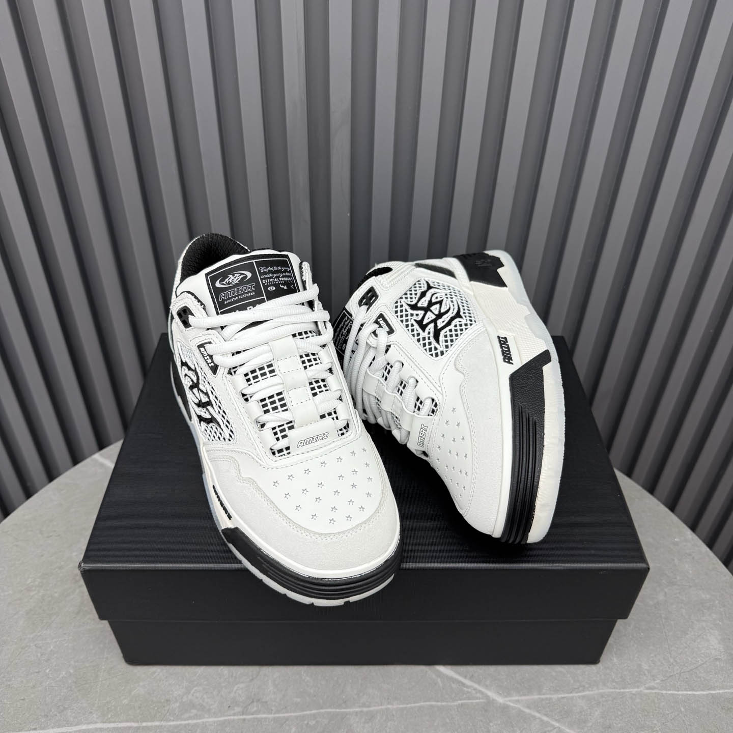 Amiri White & Black MA-94 Sneakers - DesignerGu