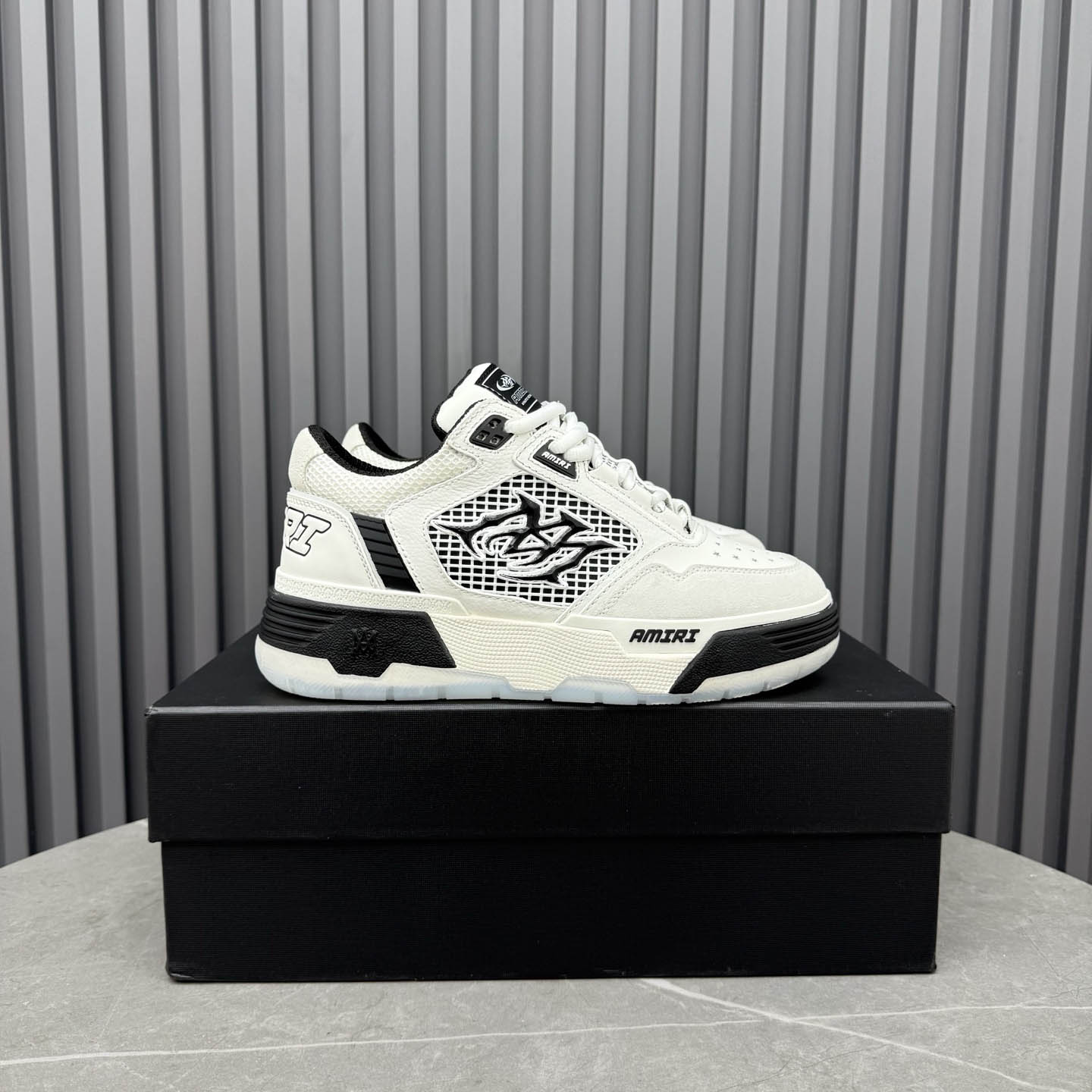 Amiri White & Black MA-94 Sneakers - DesignerGu
