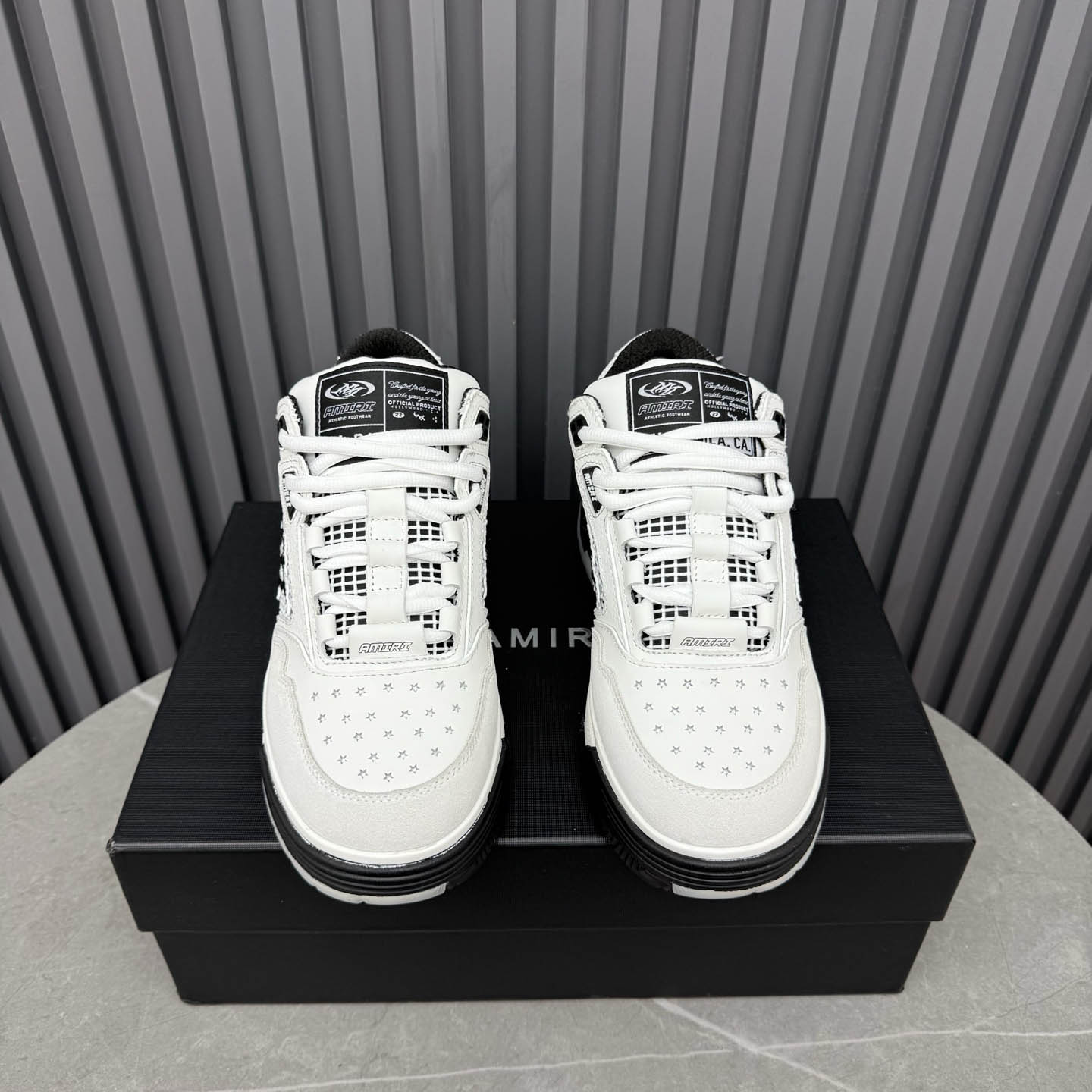 Amiri White & Black MA-94 Sneakers - DesignerGu
