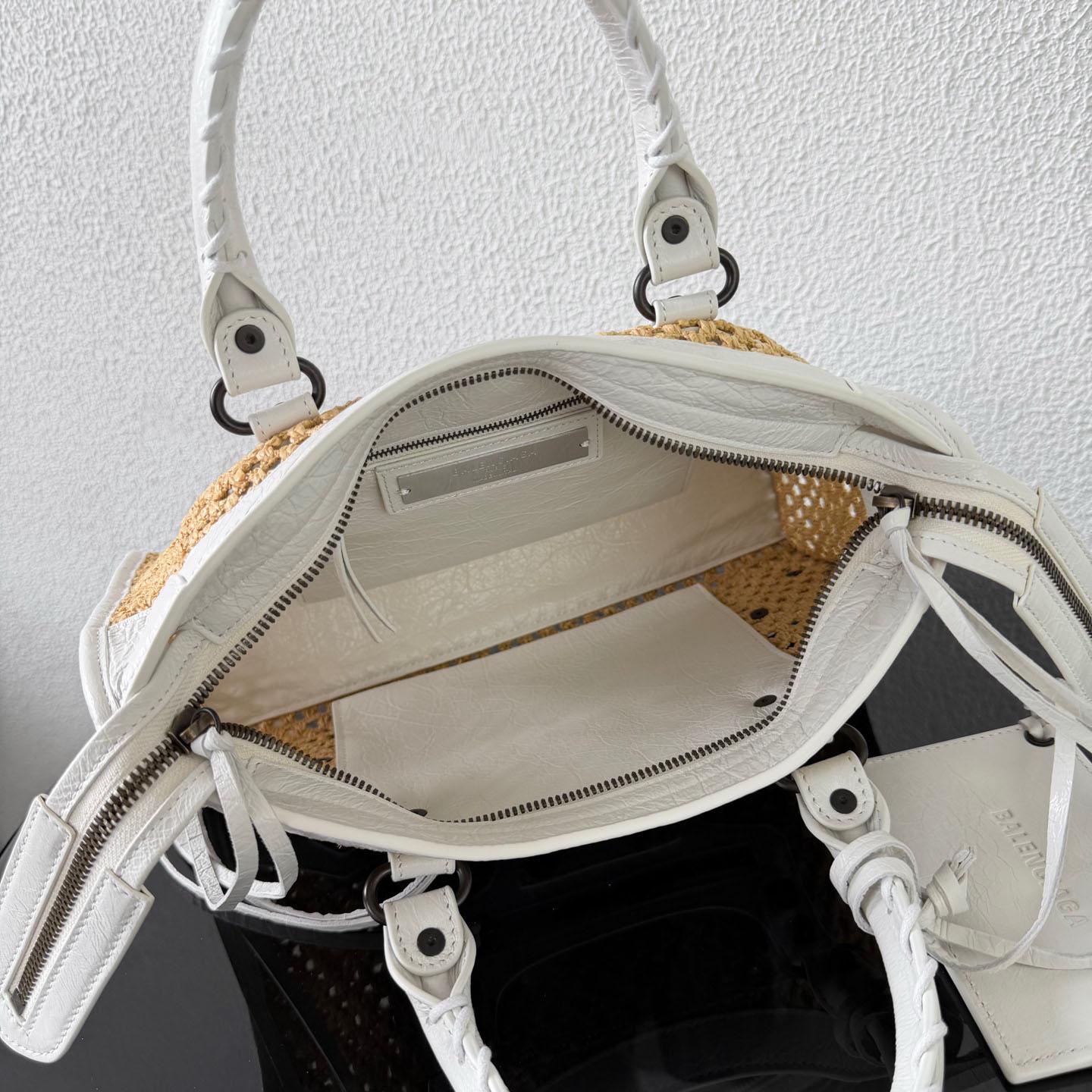 Balenciaga  Le City Bag Small In Natural/White - DesignerGu