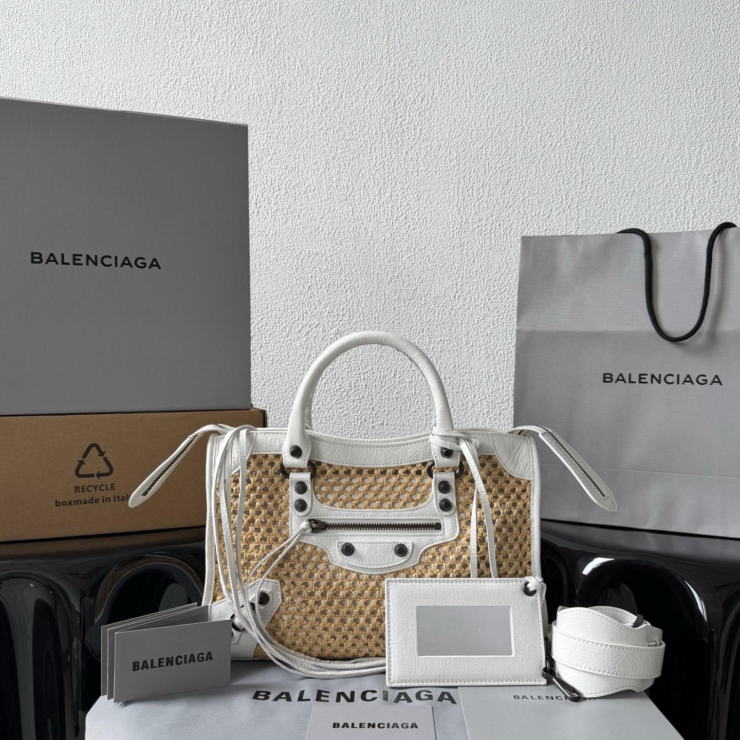 Balenciaga  Le City Bag Small In Natural/White - DesignerGu