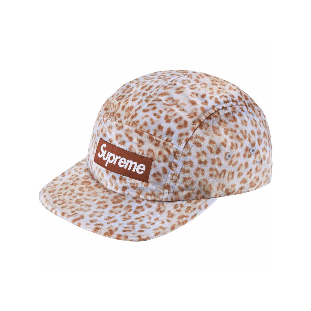 Supreme Leopard Velvet Camp Cap 'Tan' - DesignerGu