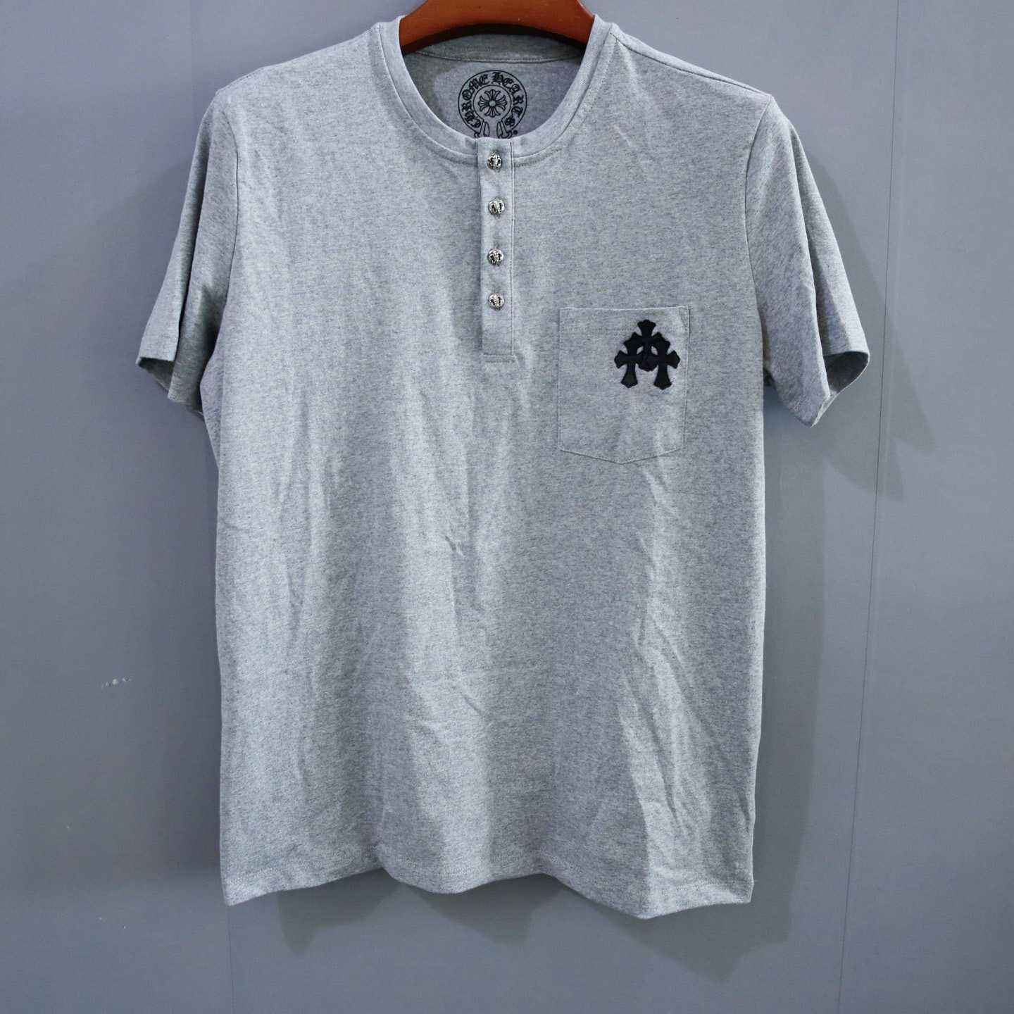 Chrome Hearts Henley Cross Patch T-Shirt - DesignerGu