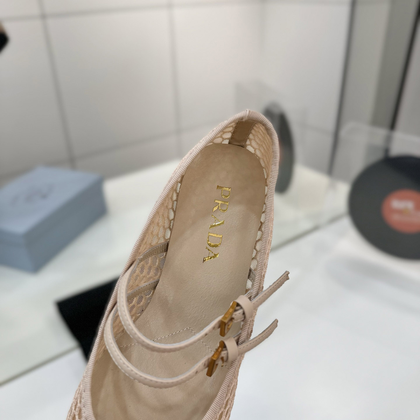 Prada Mesh Fabric Ballerinas - DesignerGu
