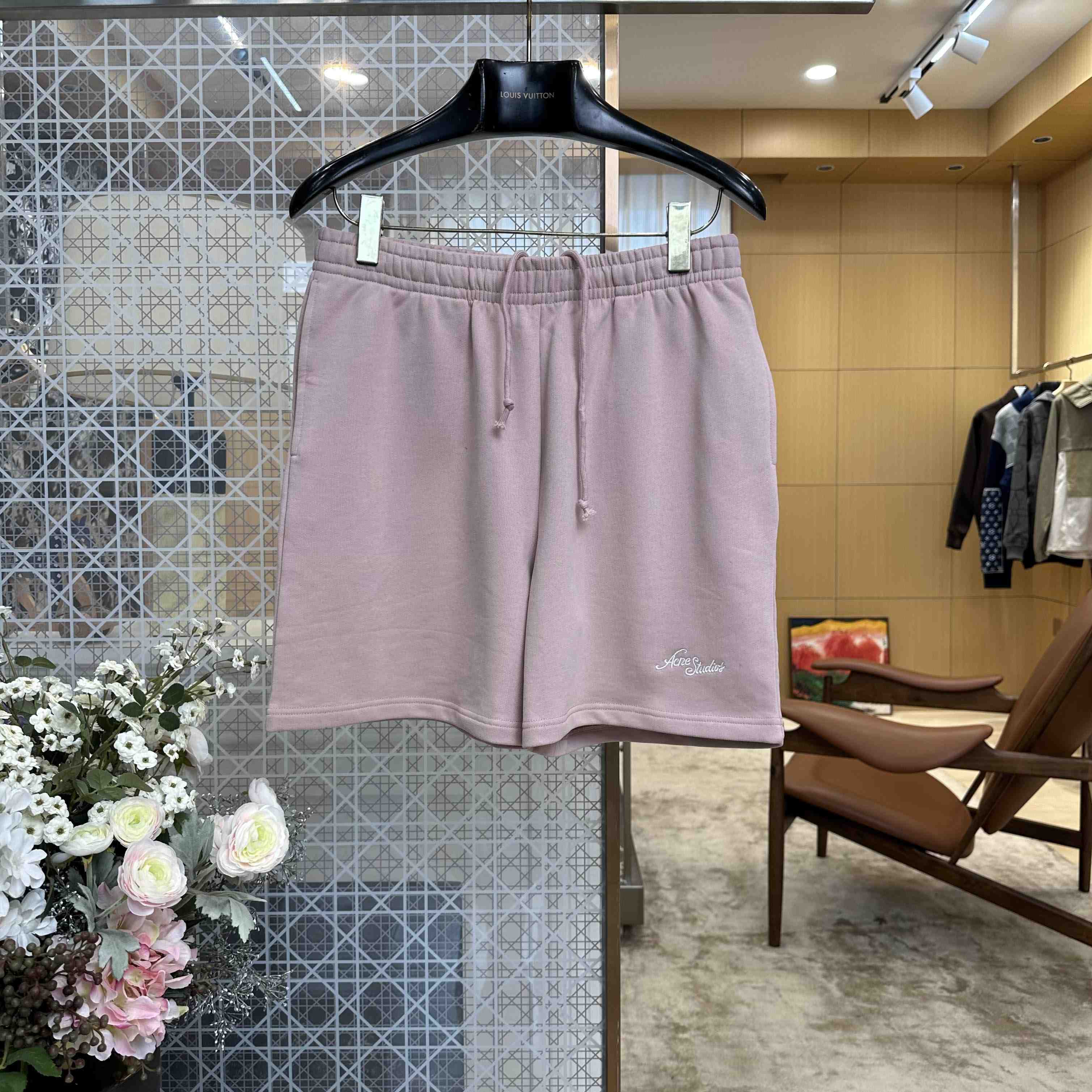 Acne Studios Fleece Shorts With Logo - DesignerGu