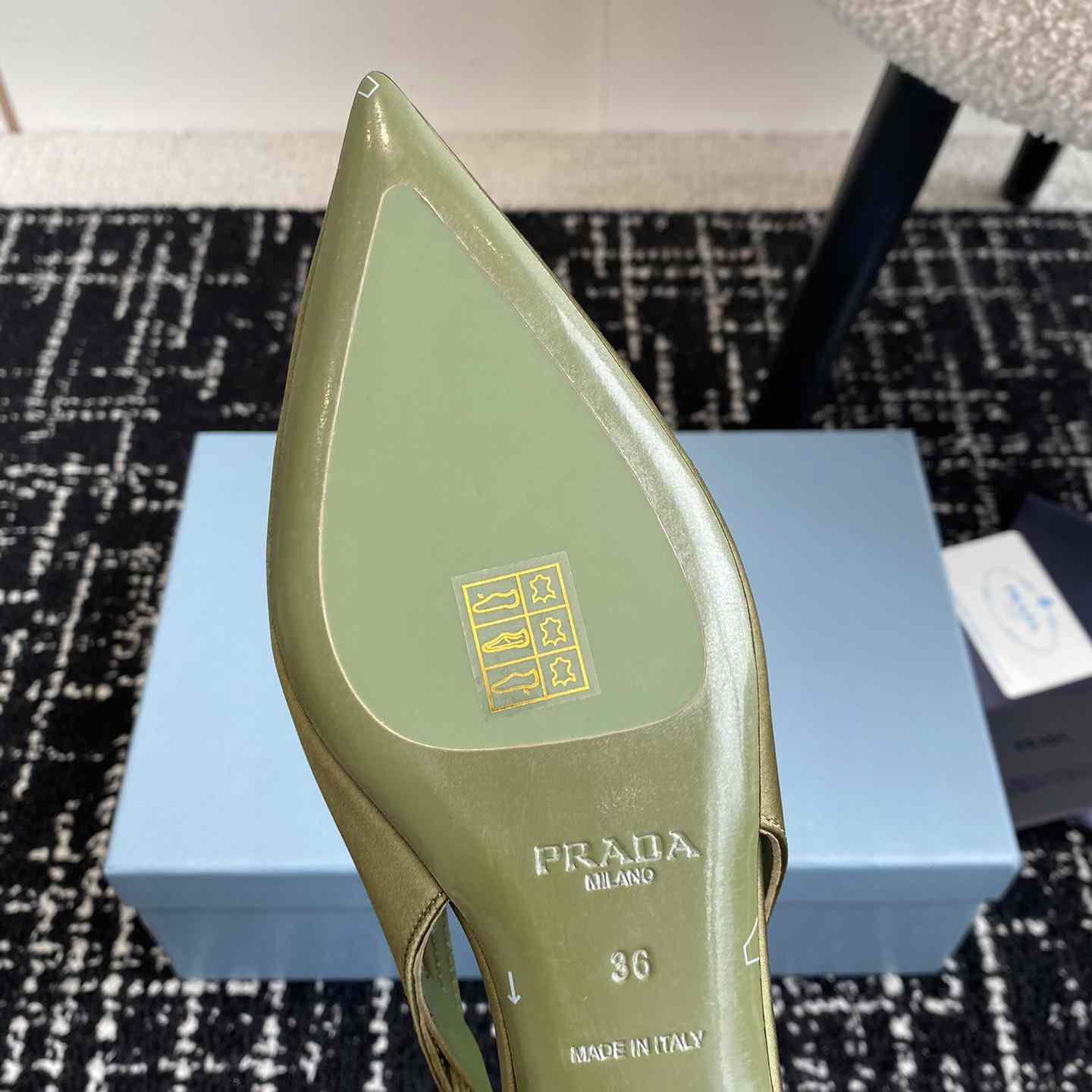 Prada Satin Crystal Embellishments Ballet Flats - DesignerGu