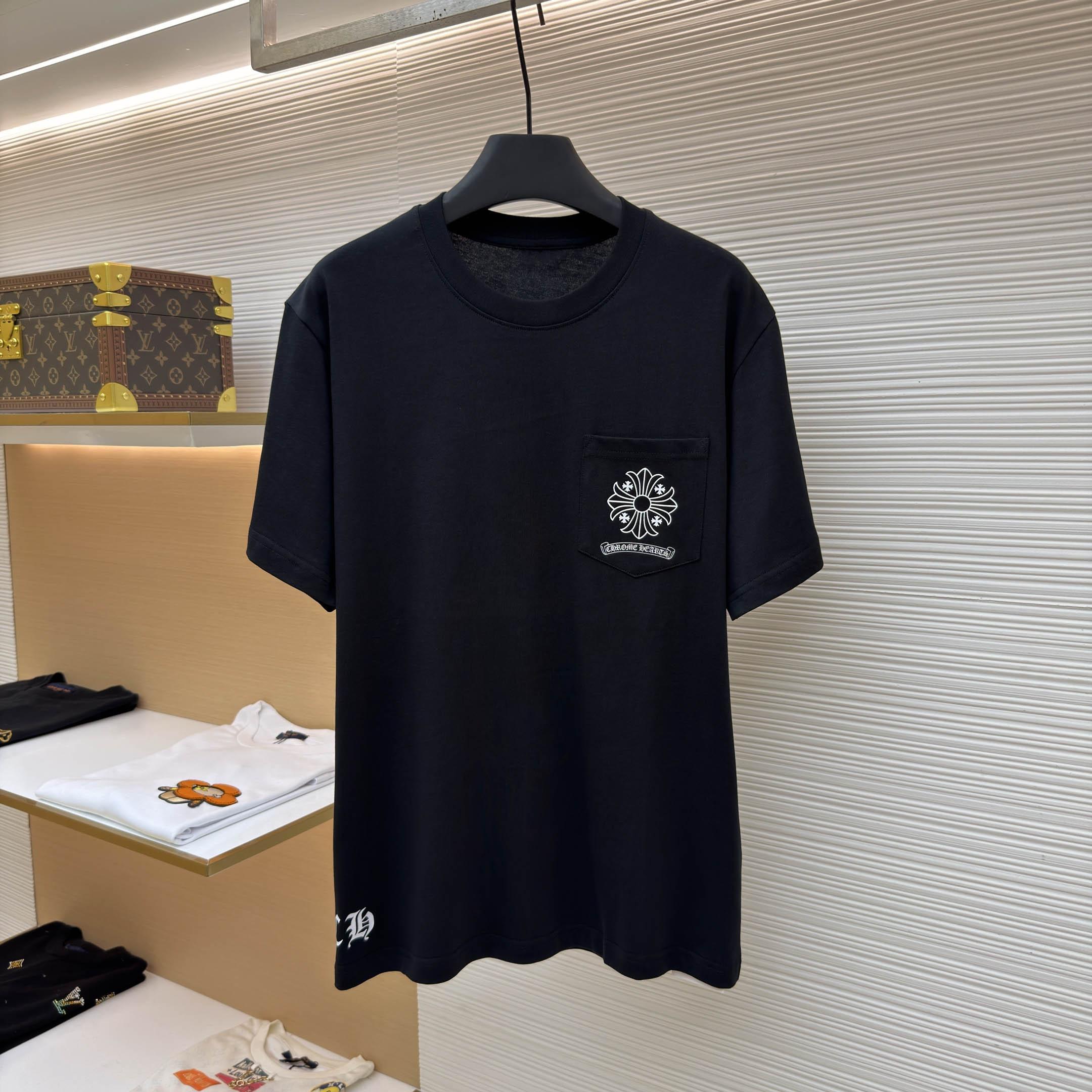 Chrome Hearts Cross Stamp Pocket Tee  - DesignerGu