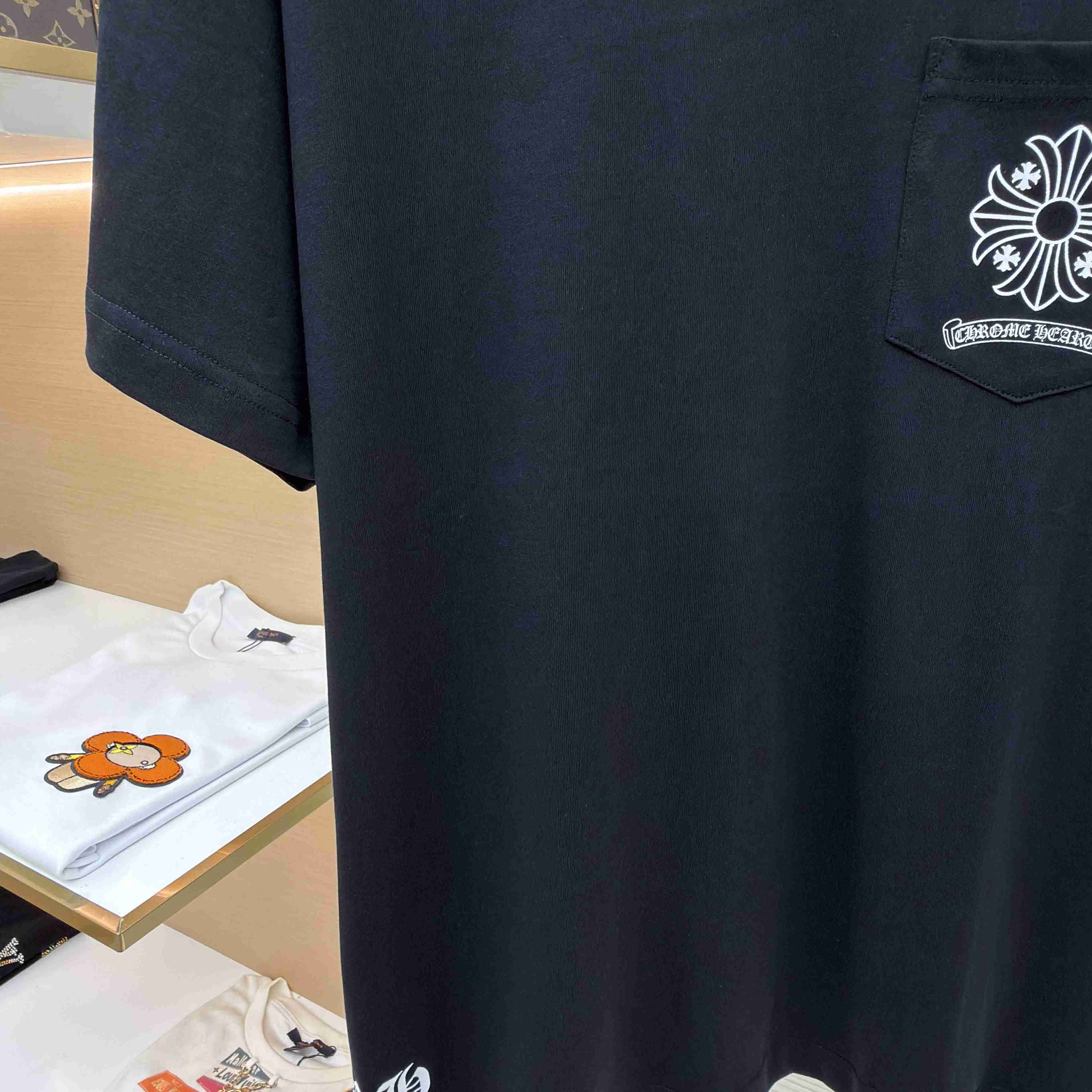 Chrome Hearts Cross Stamp Pocket Tee  - DesignerGu