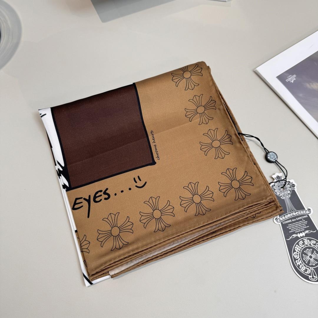 Chrome Heart Square Silk Scarf - DesignerGu