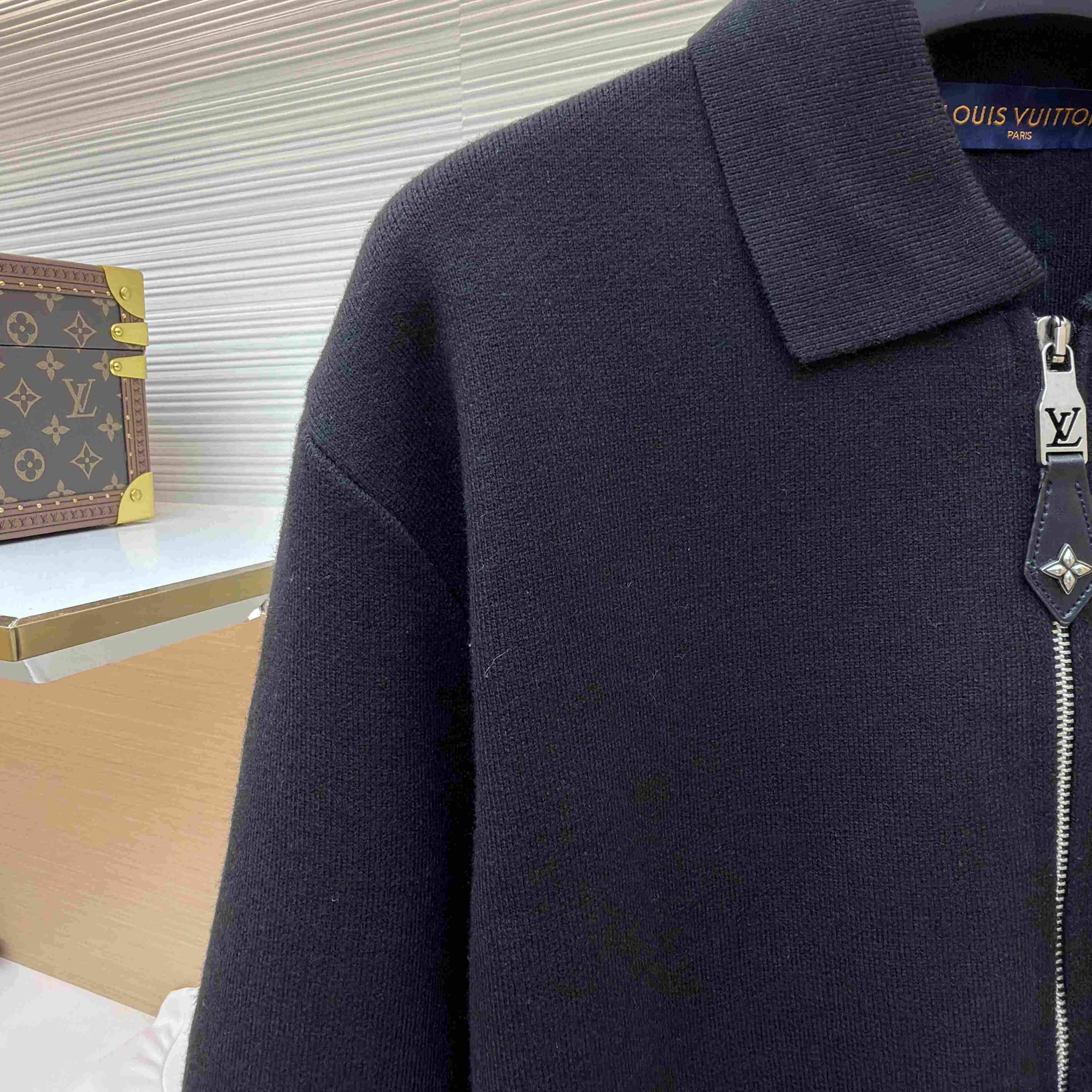 Louis Vuitton Knit Blouson With Leather Details 1AJIEX - DesignerGu