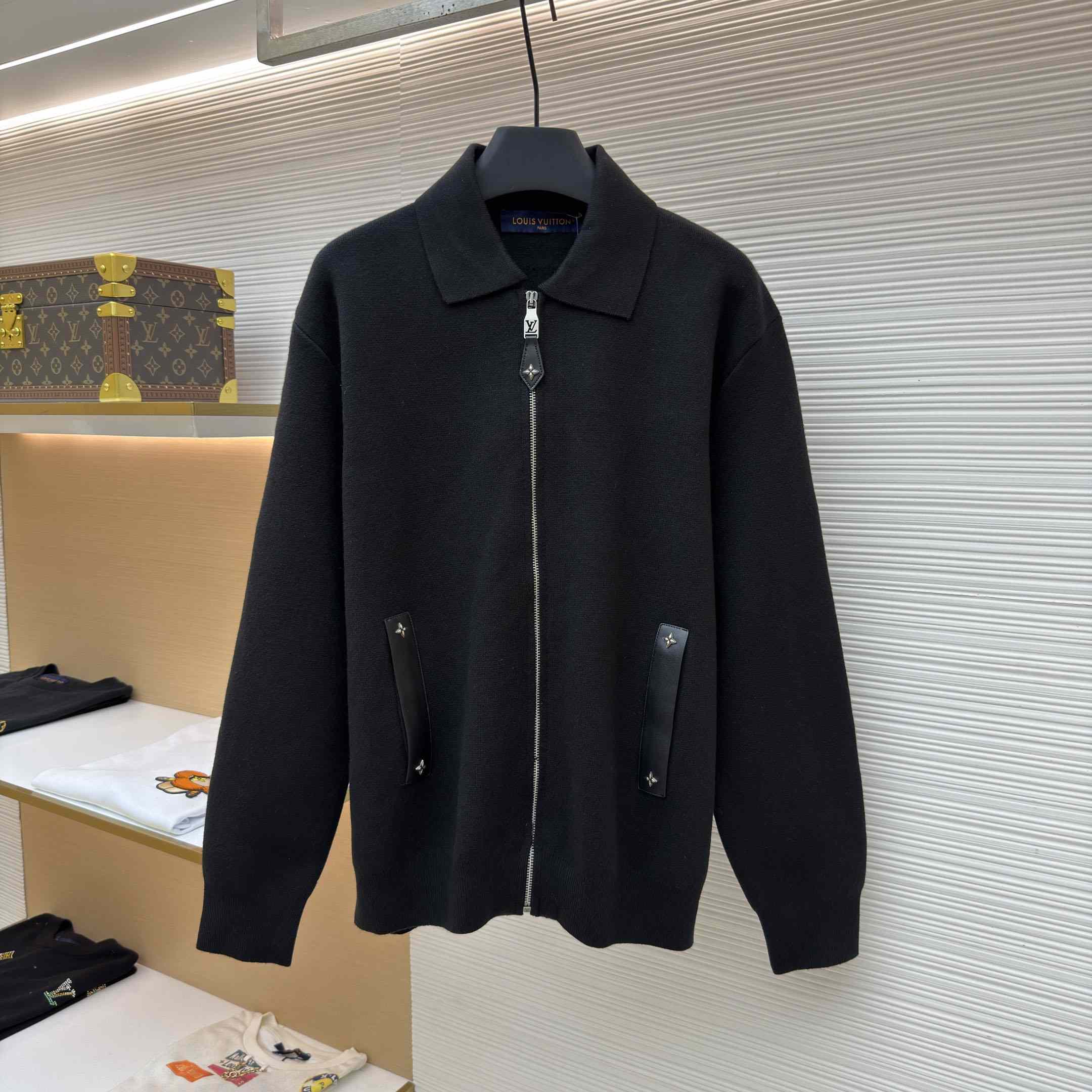 Louis Vuitton Knit Blouson With Leather Details 1AJIEX - DesignerGu