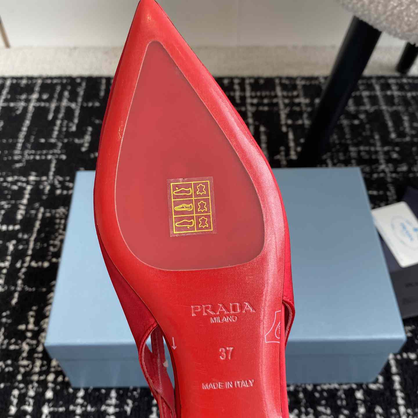 Prada Satin Crystal Embellishments Ballet Flats - DesignerGu