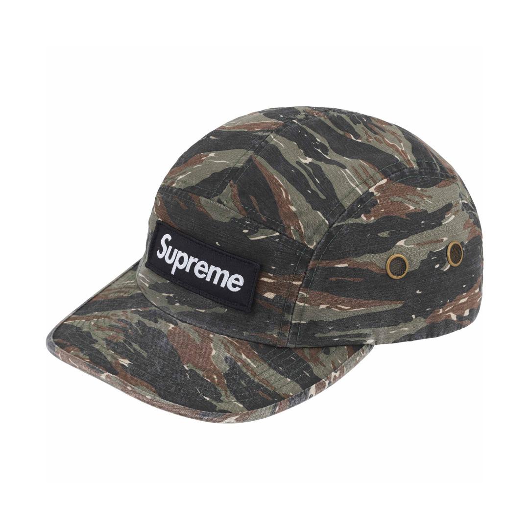 Supreme Military Camp Cap 'Olive Tiger Camo' - DesignerGu