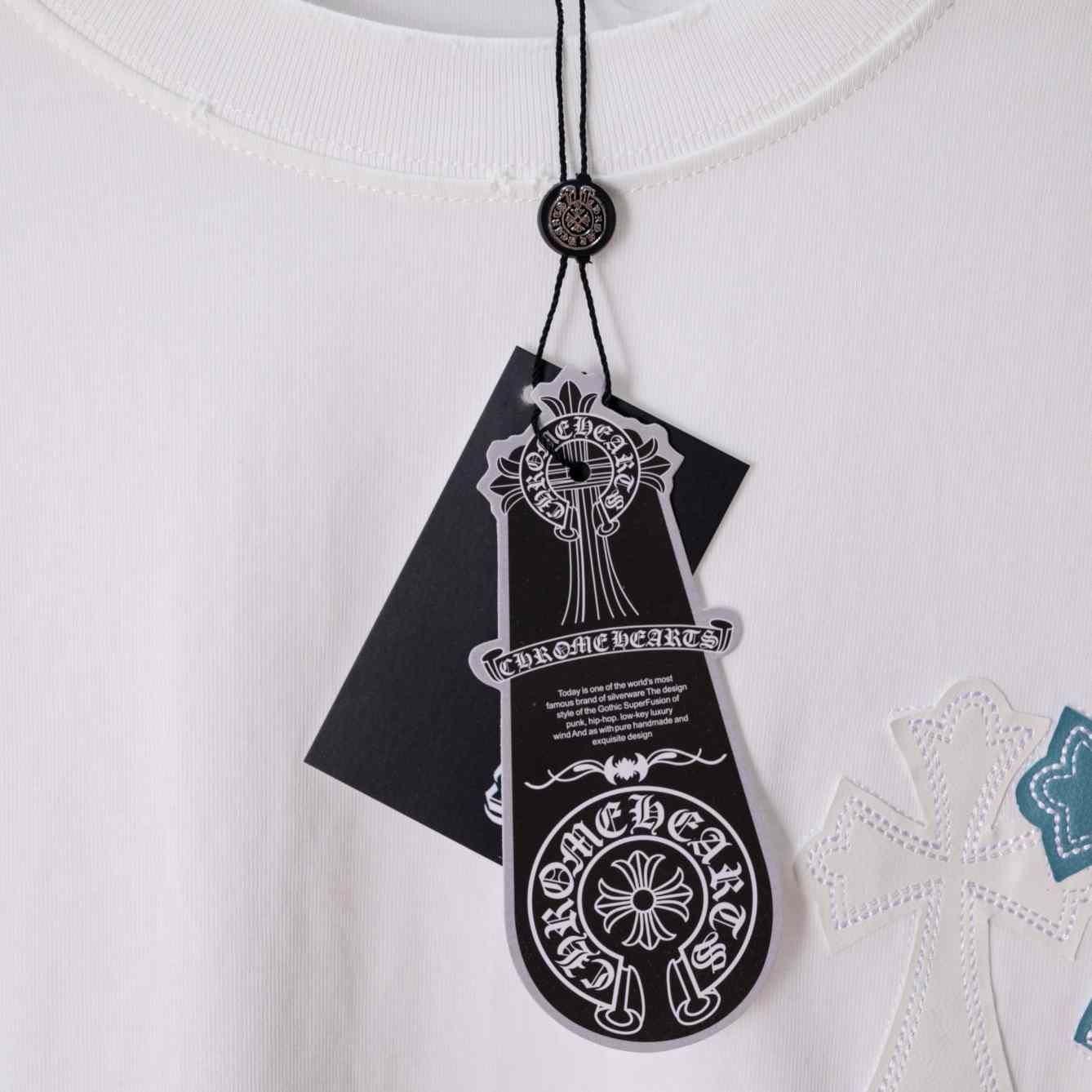 Chrome Hearts  Blue And White Cross Patch  T-Shirt 'White' - DesignerGu
