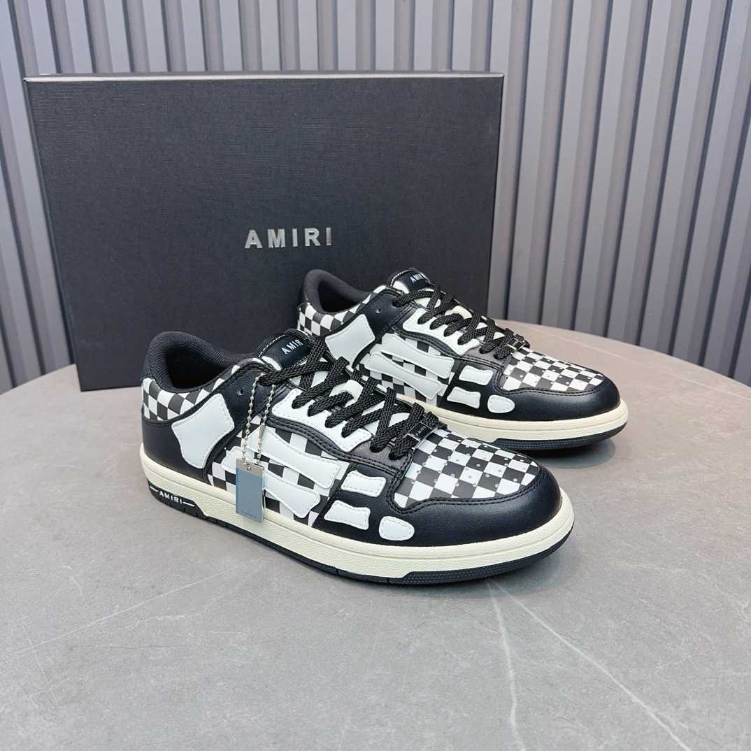 Amiri Wmns Skel Top Low 'Checkered - Black White' - DesignerGu