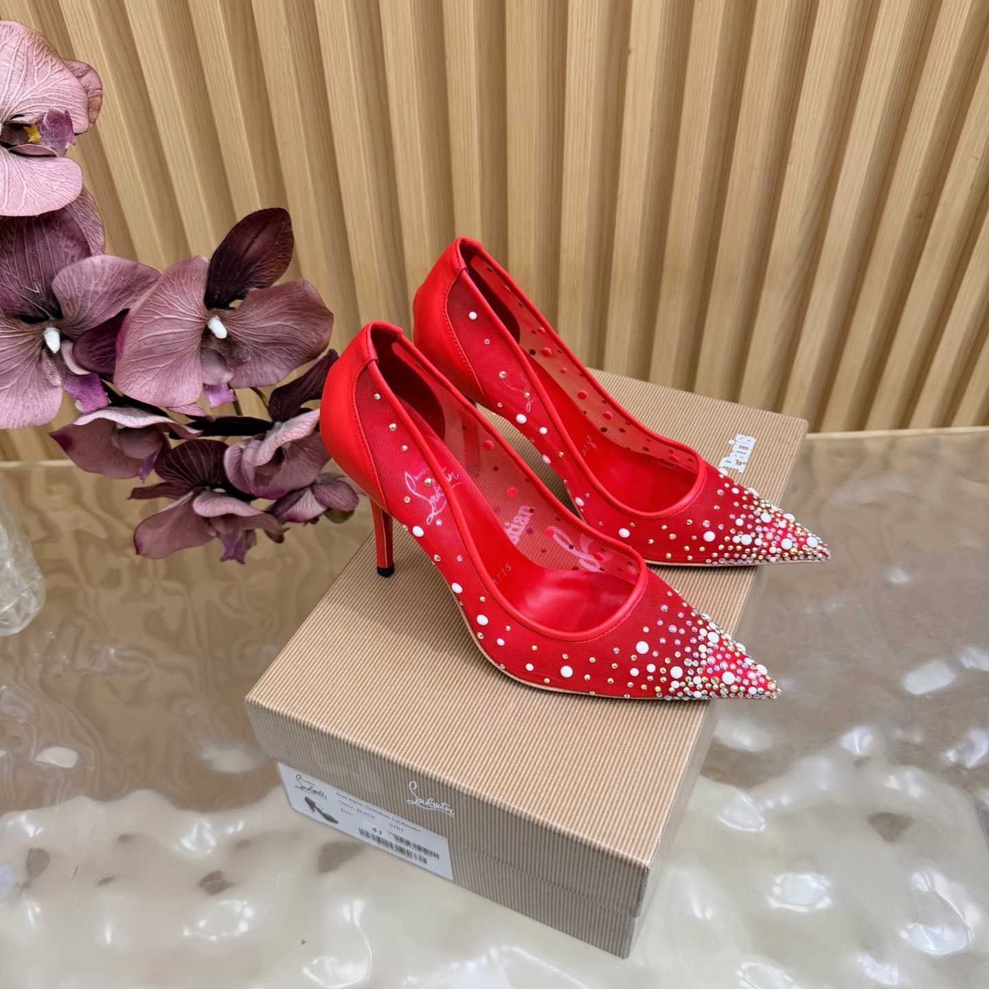 Christian Louboutin Miss Z Degrastrass Leather Pumps 100 - DesignerGu