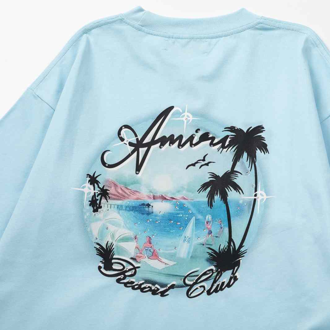 Amiri Paradise Printed Cotton T-shirt  - DesignerGu