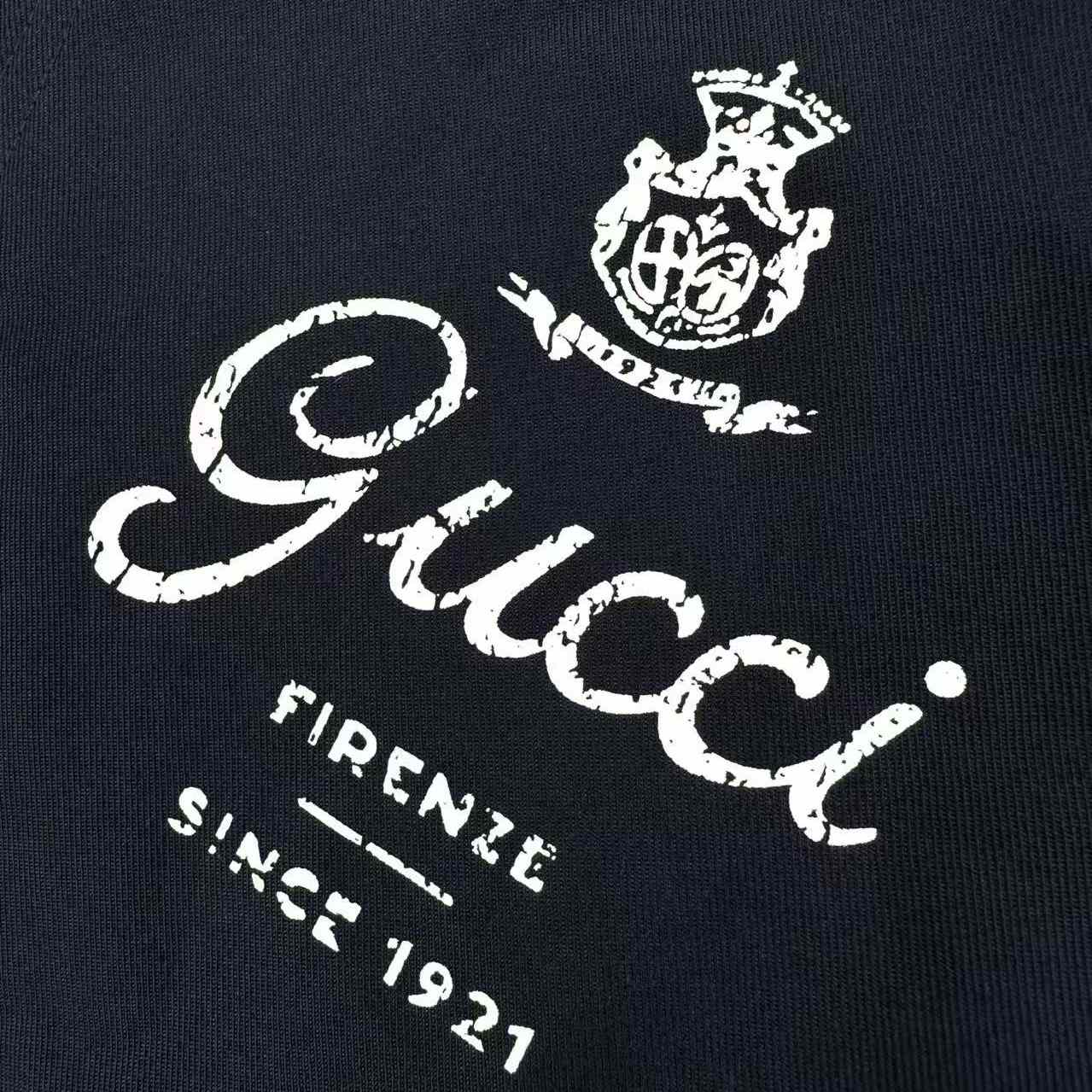 Gucci Navy Cotton Shirt - DesignerGu