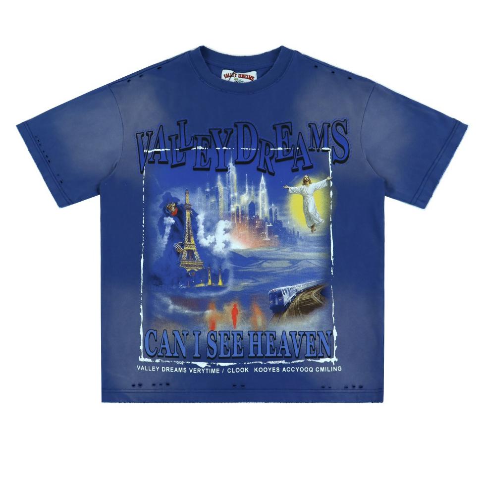 Vale Forever Can I See Heaven Tee 'Blue' - DesignerGu