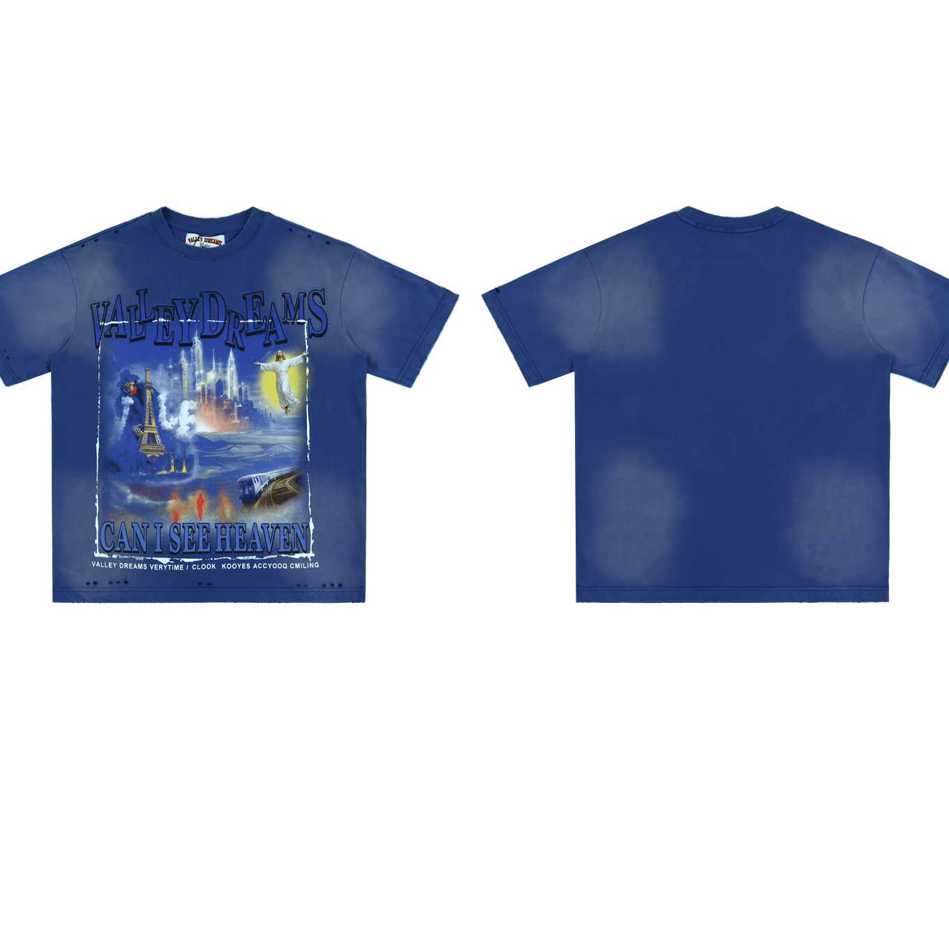 Vale Forever Can I See Heaven Tee 'Blue' - DesignerGu