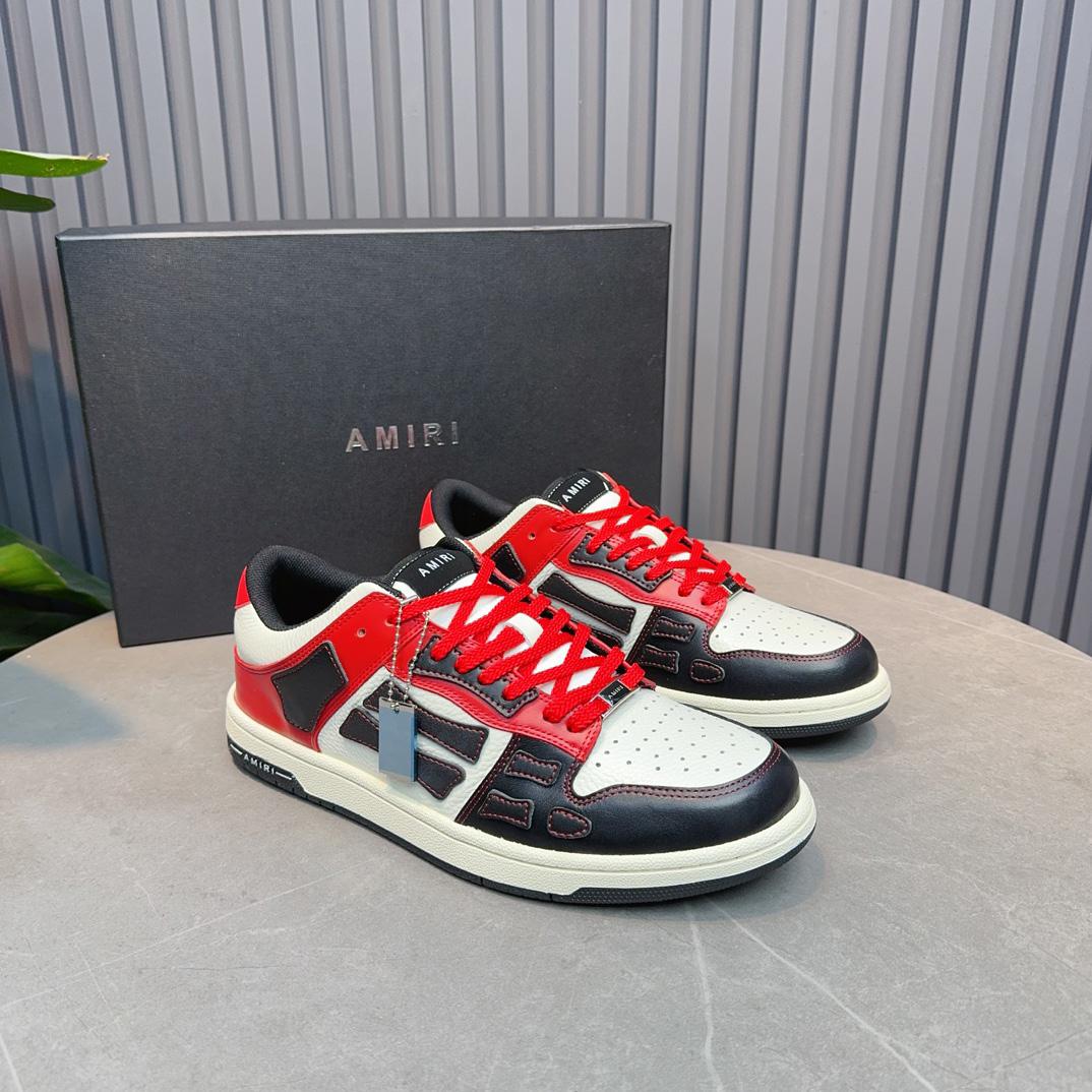 Amiri Blue & White Bandana Skel Top Low Sneakers - DesignerGu