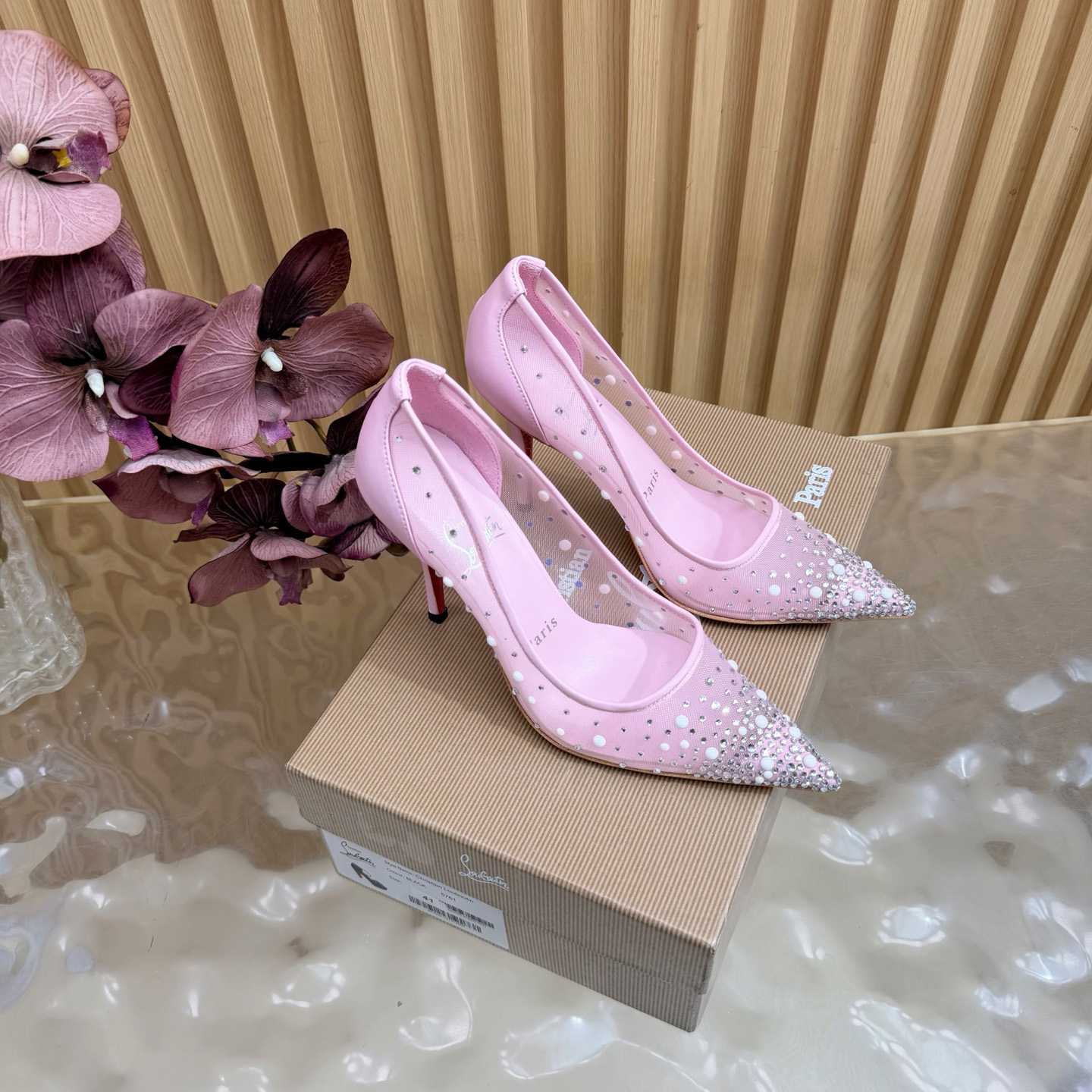 Christian Louboutin Miss Z Degrastrass Leather Pumps 100 - DesignerGu